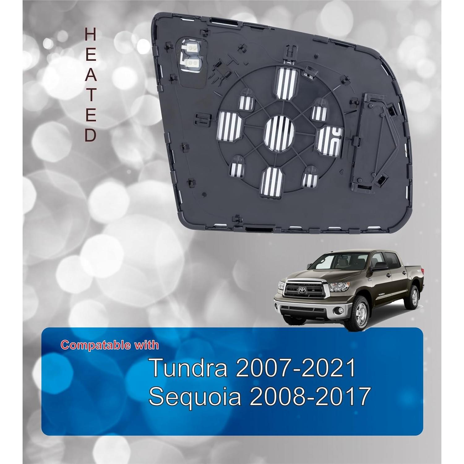 Cristal Espejo Lateral Calentado EAP para Toyota Tundra/Sequoia