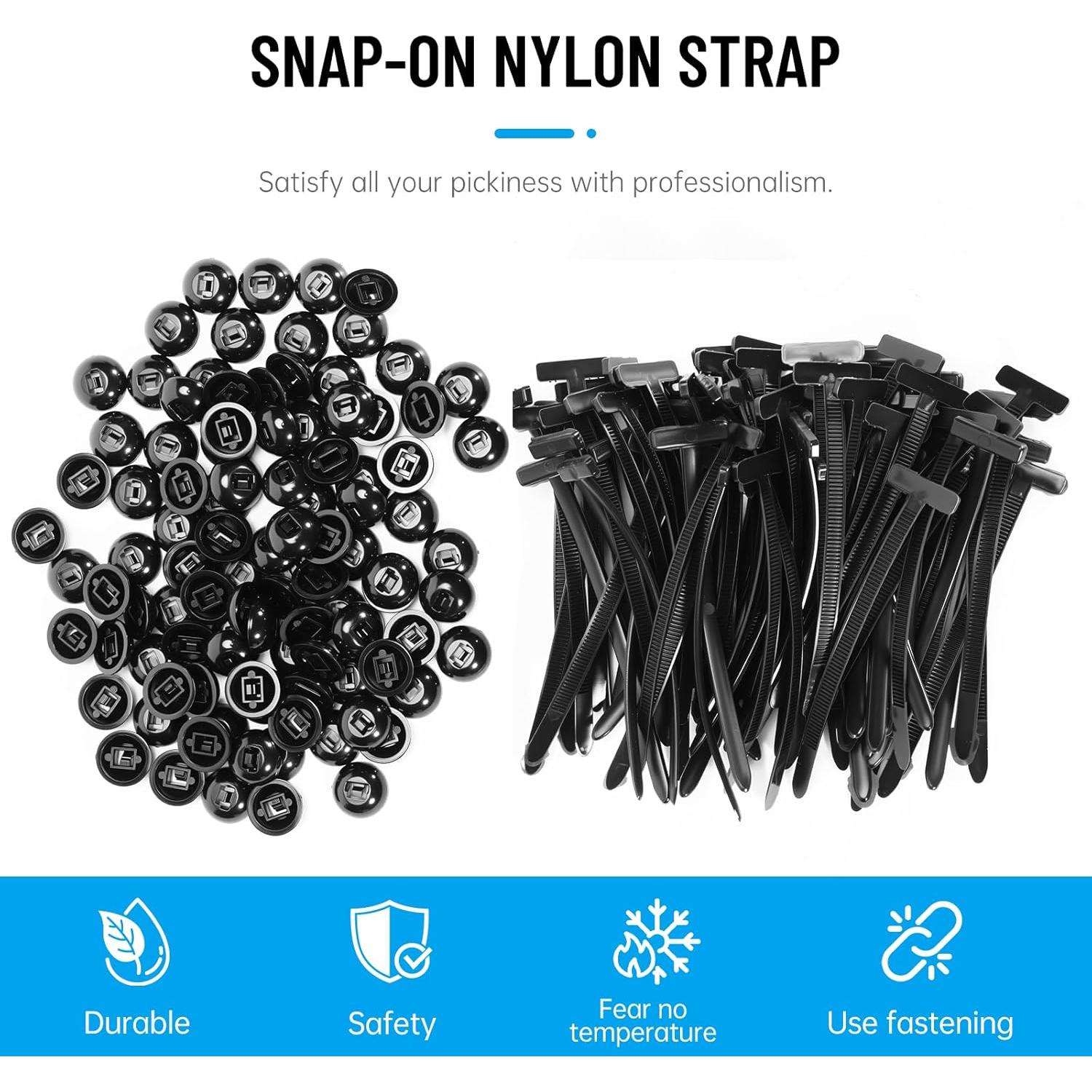 100 Bridas de Cinta de Nylon LOVUFIR - Sujetadores Resistentes UV