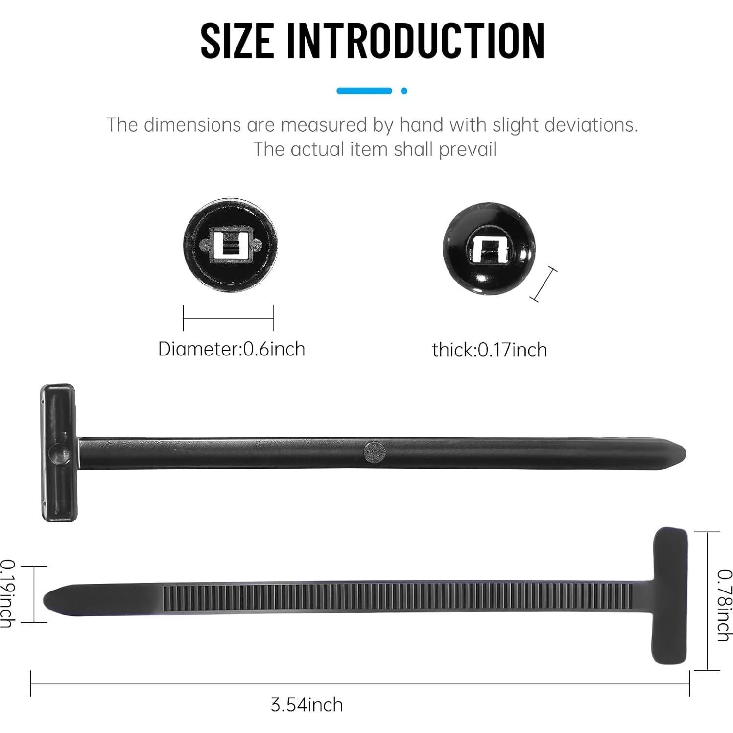 100 Bridas de Cinta de Nylon LOVUFIR - Sujetadores Resistentes UV