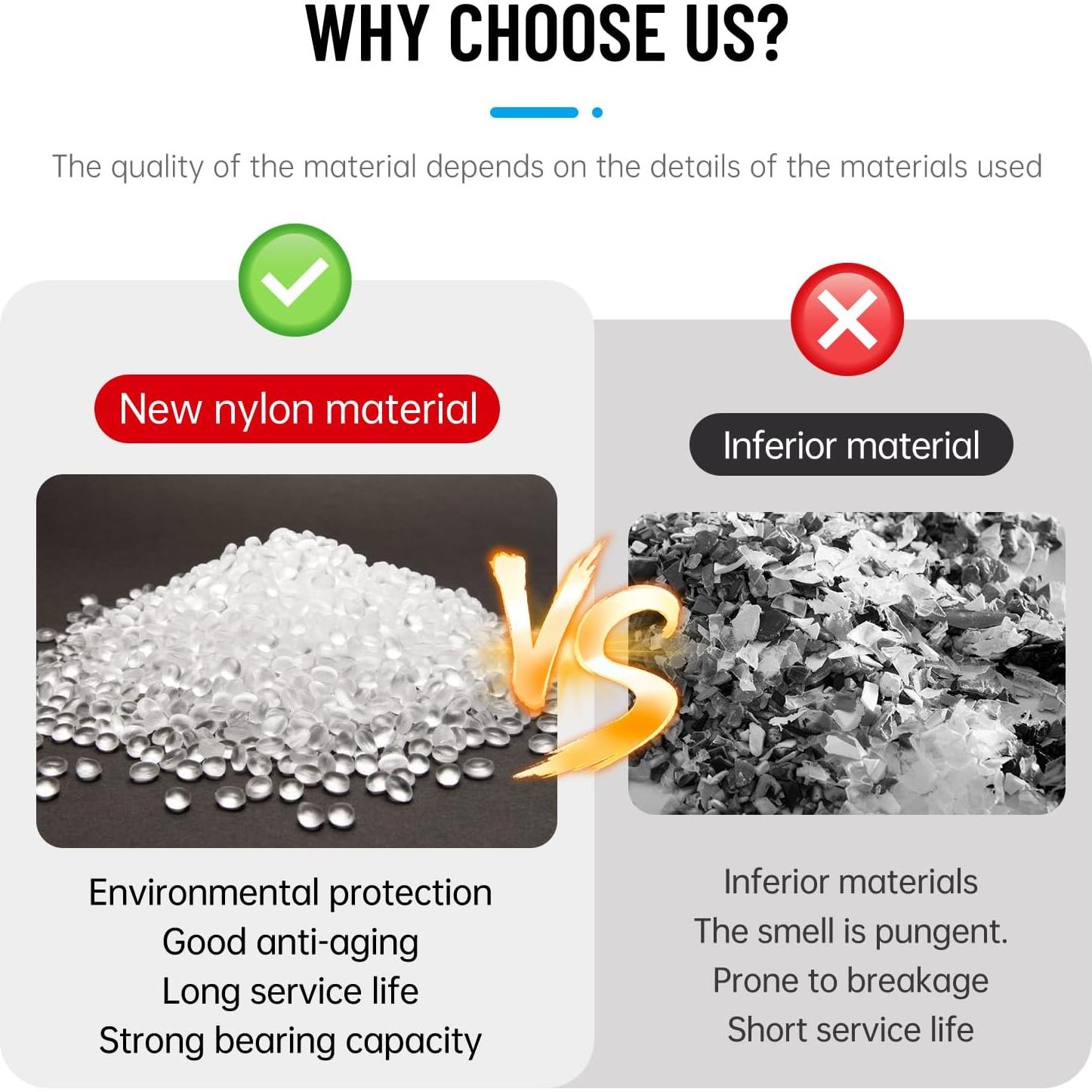 100 Bridas de Cinta de Nylon LOVUFIR - Sujetadores Resistentes UV