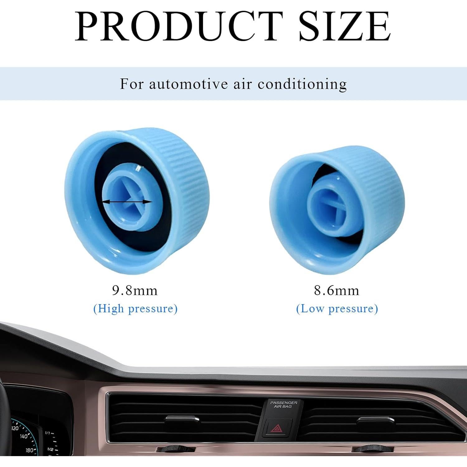 Tapas de Válvula de Reemplazo Povtii para AC R134a - 2 PCS