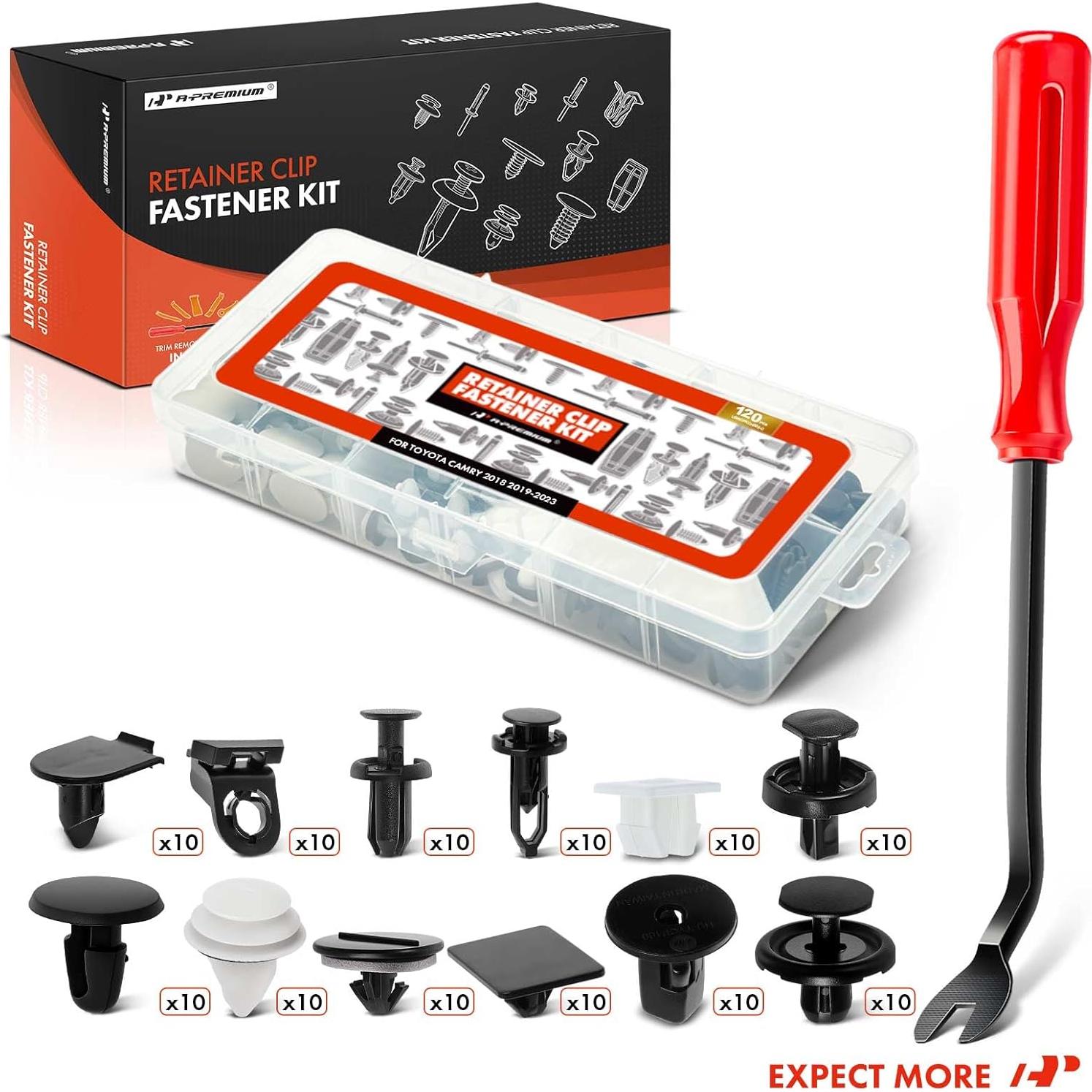Kit de Clips de Retención A-Premium 120 Piezas para Toyota Camry 2018-2023