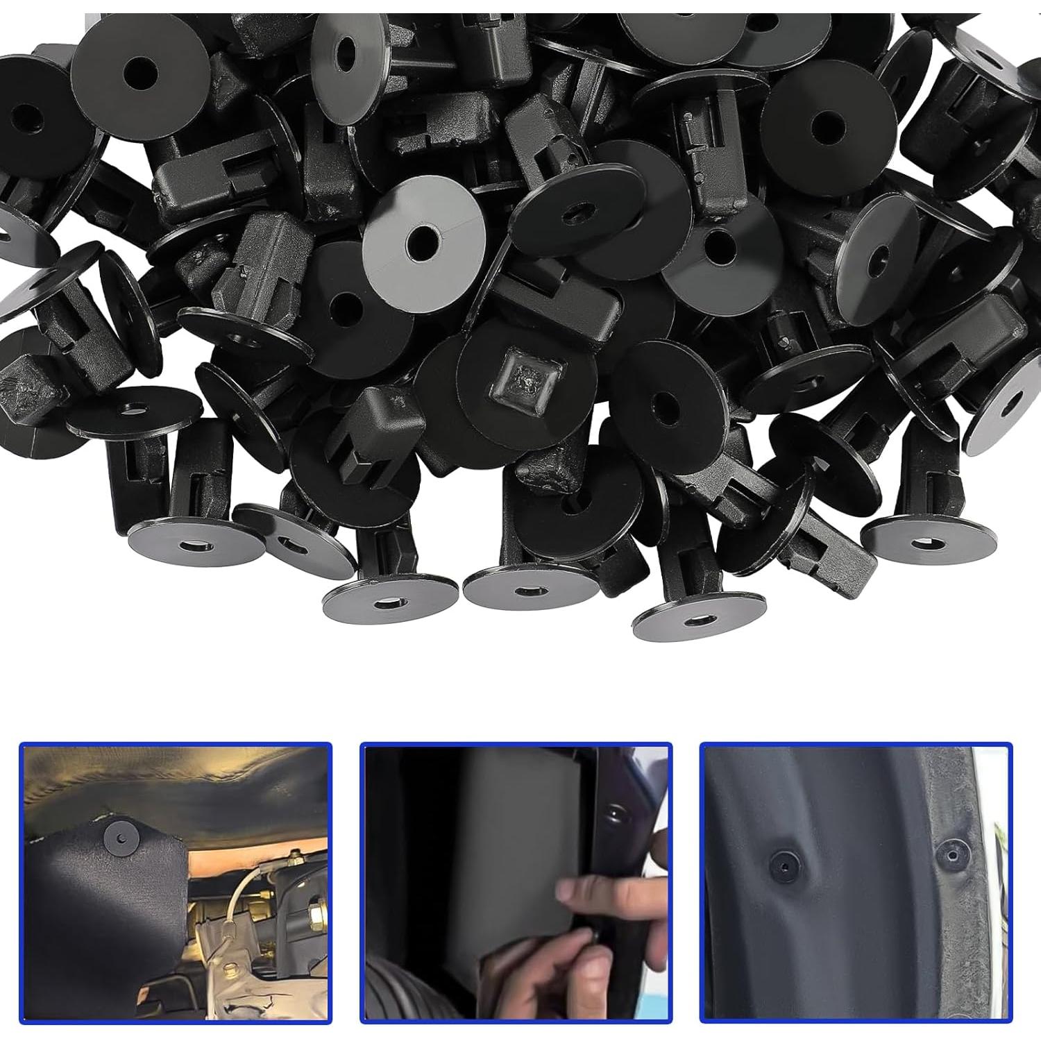 Clips Sujetadores MOTOALL 90189-06065 Nylon Negro 100pcs