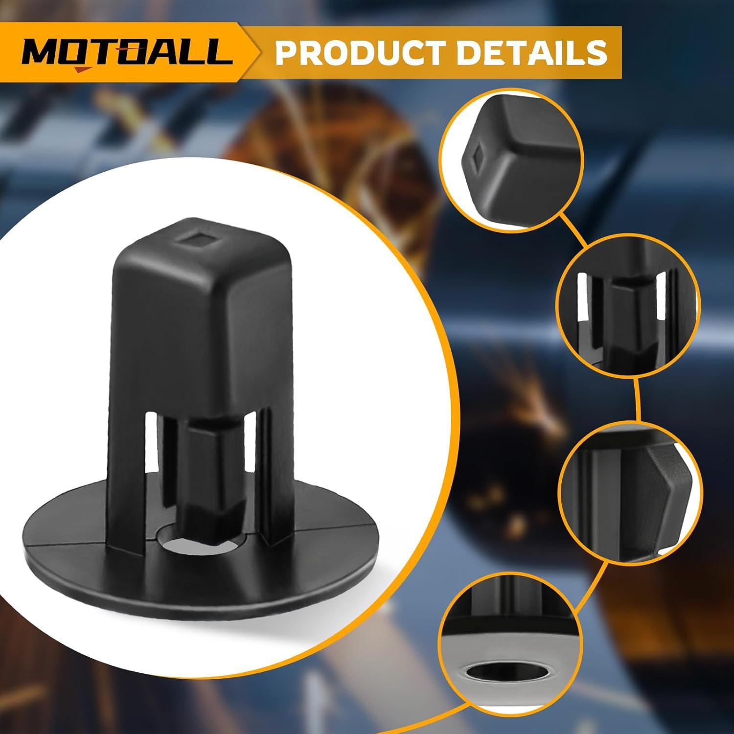 Clips Sujetadores MOTOALL 90189-06065 Nylon Negro 100pcs