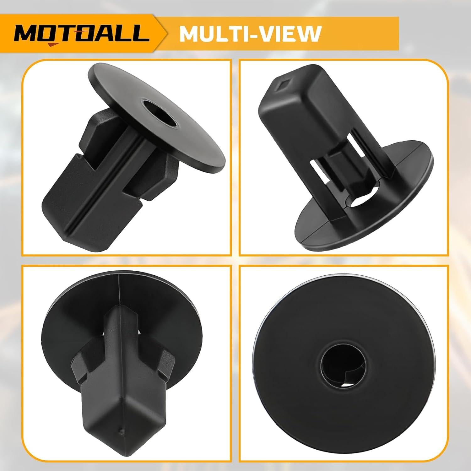 Clips Sujetadores MOTOALL 90189-06065 Nylon Negro 100pcs