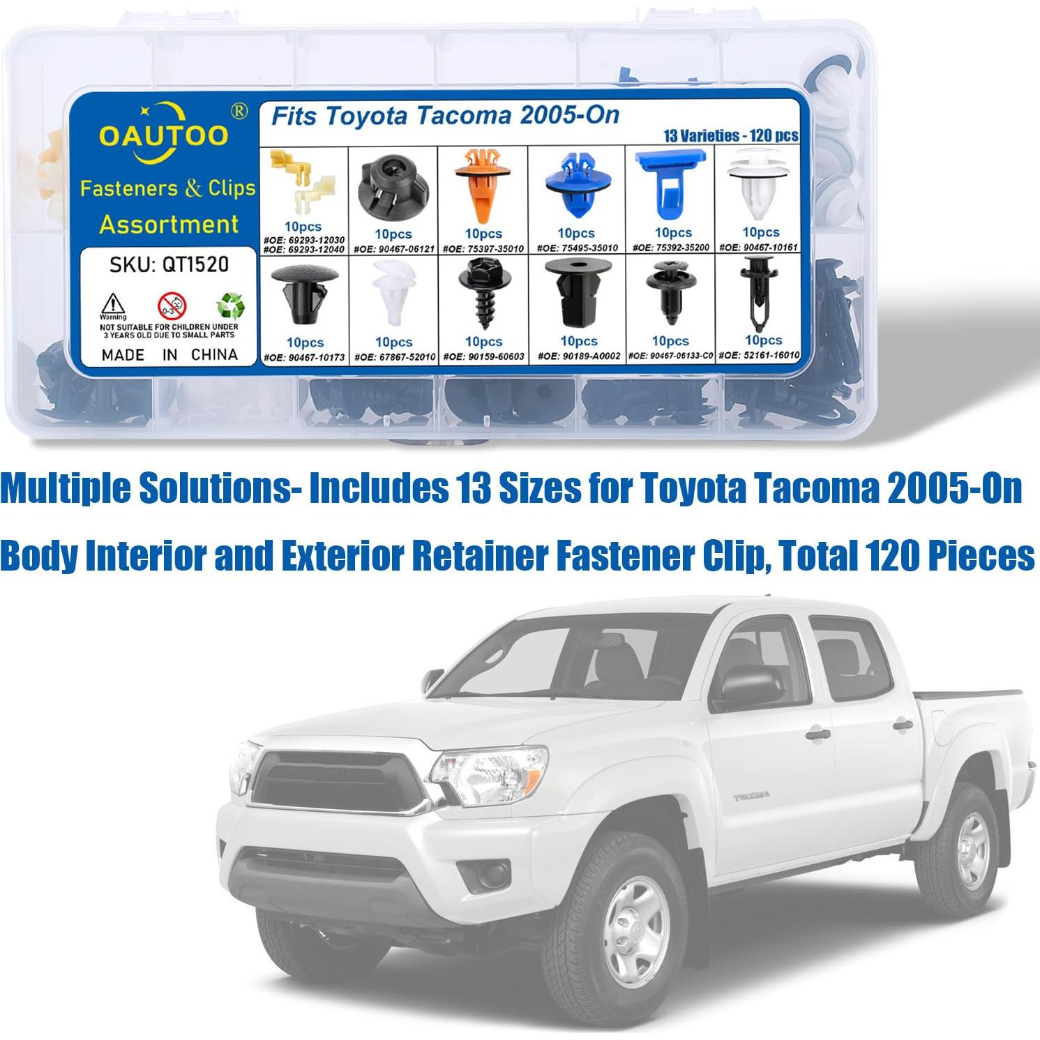Kit de Clips de Retención OAUTOO para Toyota Tacoma 2005-En - 120 Piezas