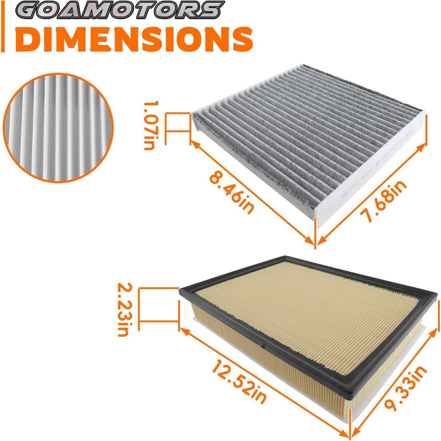 Juego de Filtros de Aire Motor y Cabina GoaMotors para Toyota 4Runner y Lexus GX460