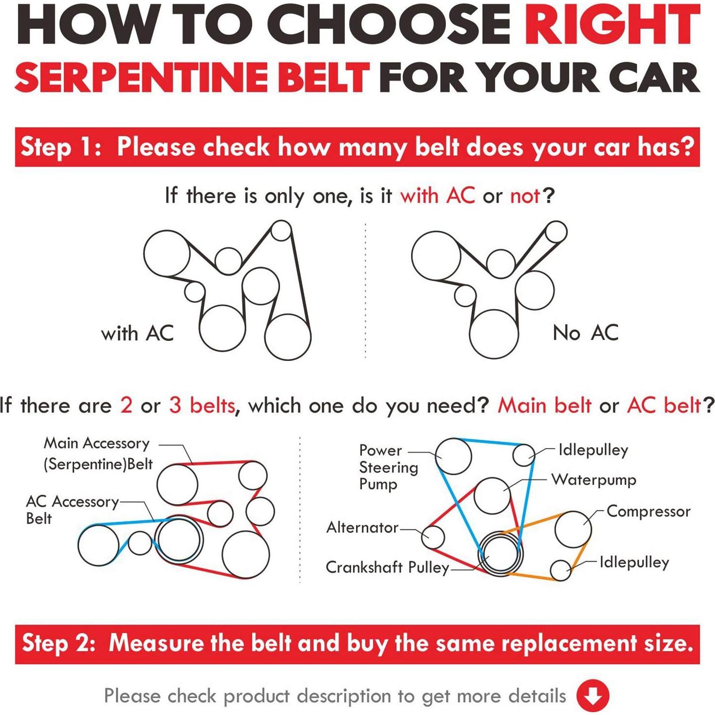 Correa Serpentina MOCA 6PK1875 para Toyota 1.8L 2003-2008