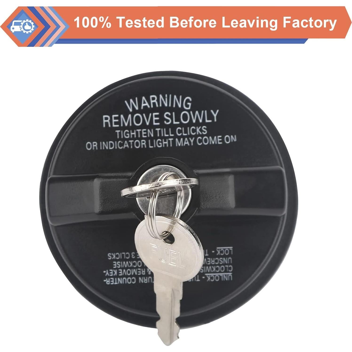 Tapa de Gas Locking ZONFANT con 2 Llaves - Compatible con Chevy, Honda, Nissan y más