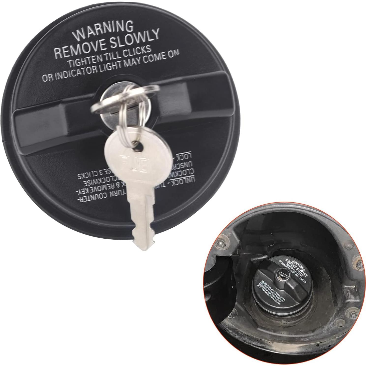 Tapa de Gas Locking ZONFANT con 2 Llaves - Compatible con Chevy, Honda, Nissan y más