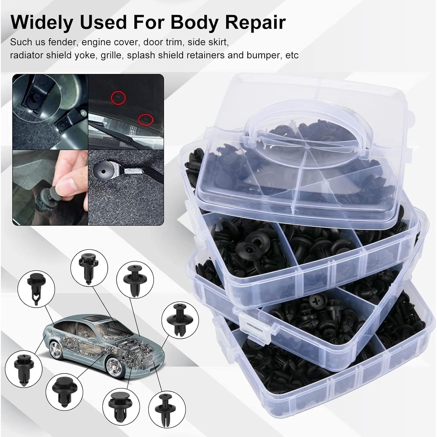 Kit de Clips de Retención Automotriz Guteauto 620 Pcs Nylon