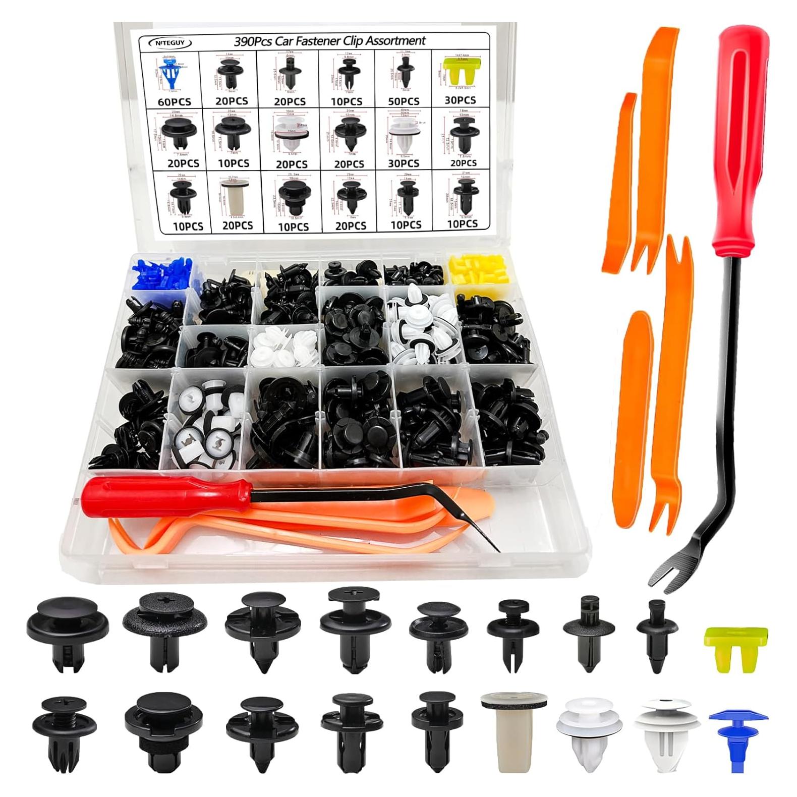 Kit de Sujetadores de Plástico Niteguy 390 Piezas para Subaru