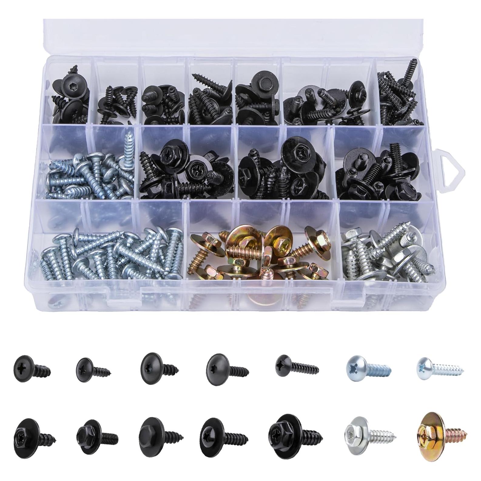 Kit 160 Tornillos y Clips de Retención Automotriz Ecocstm