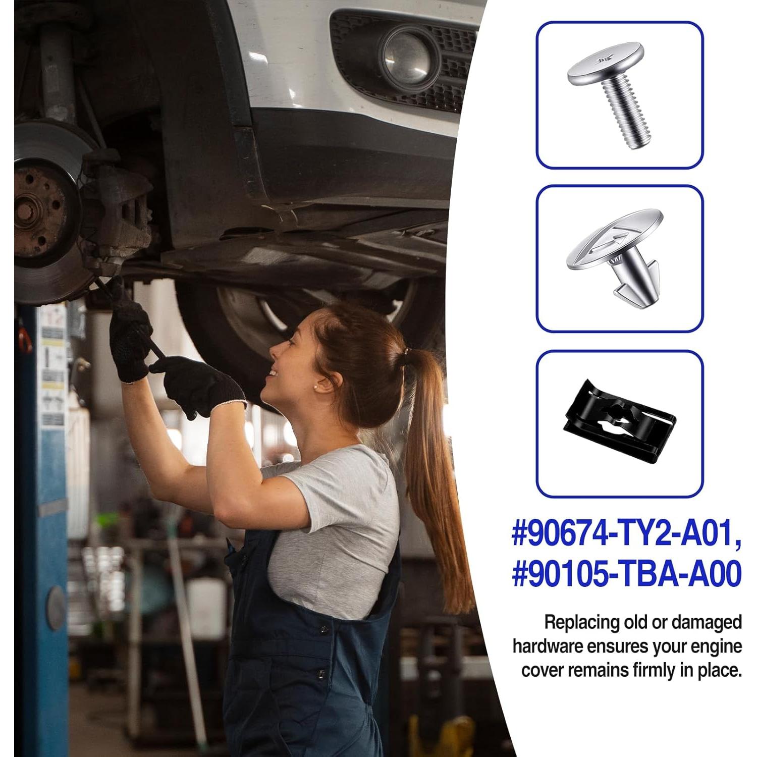 Kit de Hardware para Escudo de Salpicaduras de Motor 14PCS - Meorain