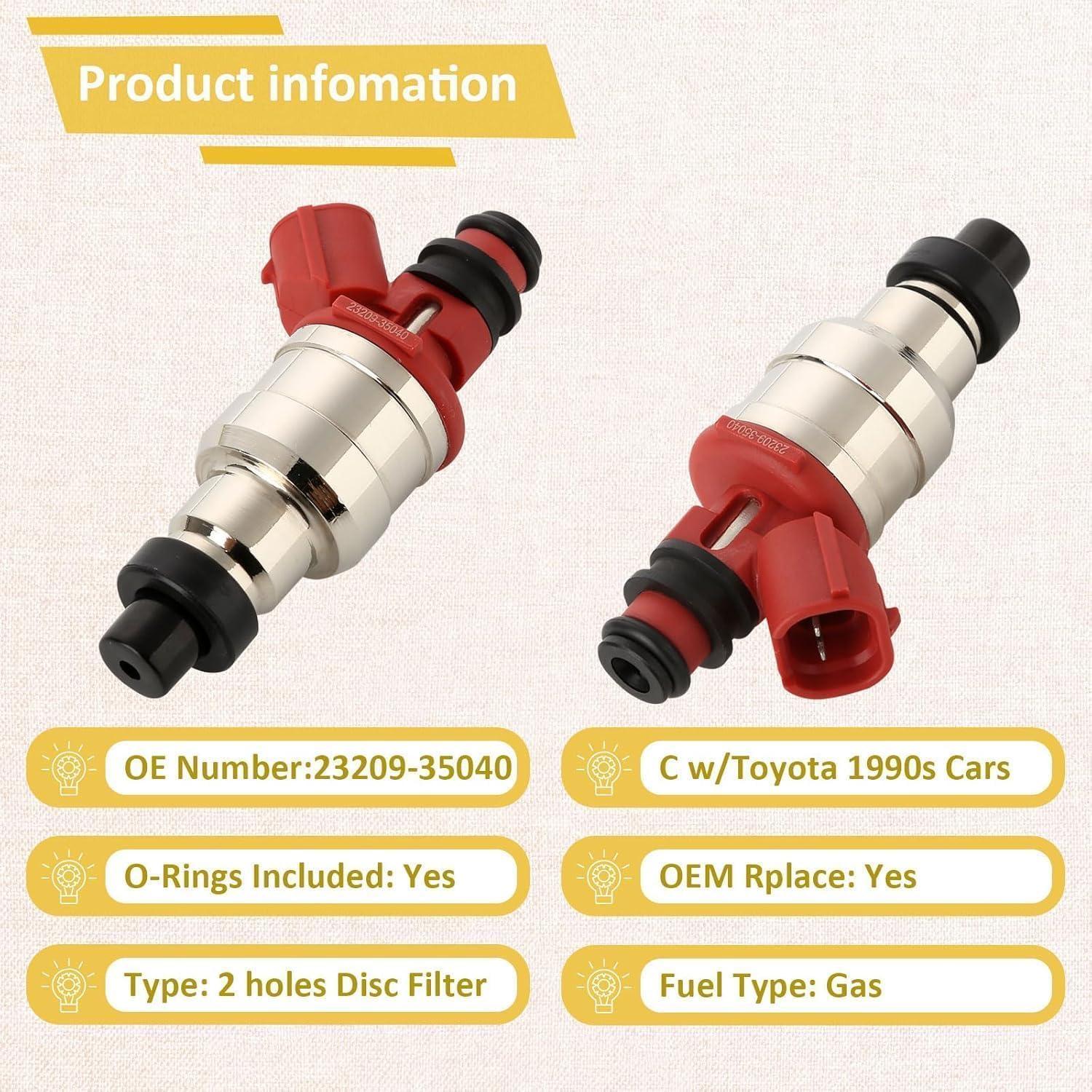 Inyectores de combustible Pjvmvo 2.4L 4Runner Pickup 1989-1995
