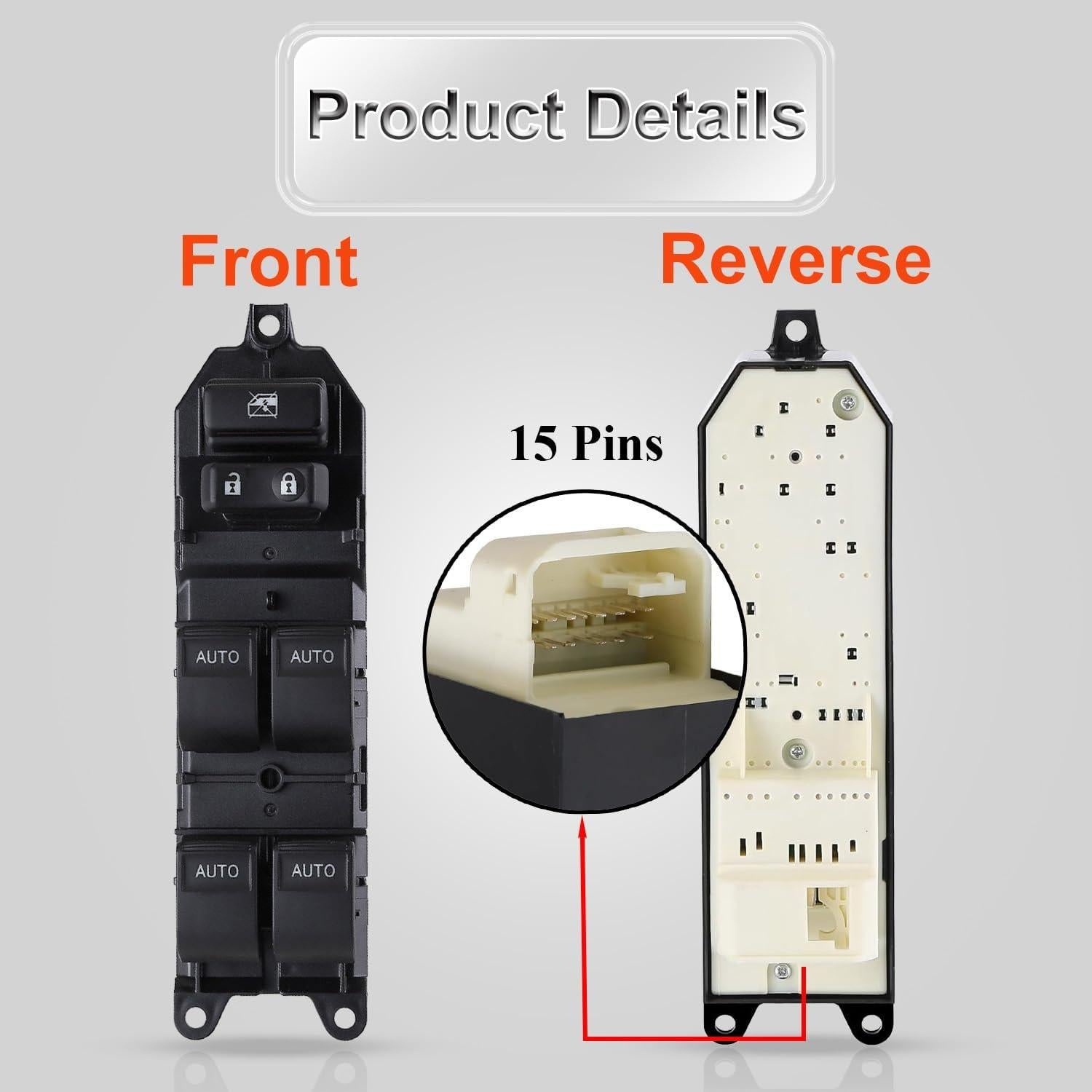 Interruptor Maestro de Ventana Eléctrico TINJO para Toyota Tundra 2007-2021