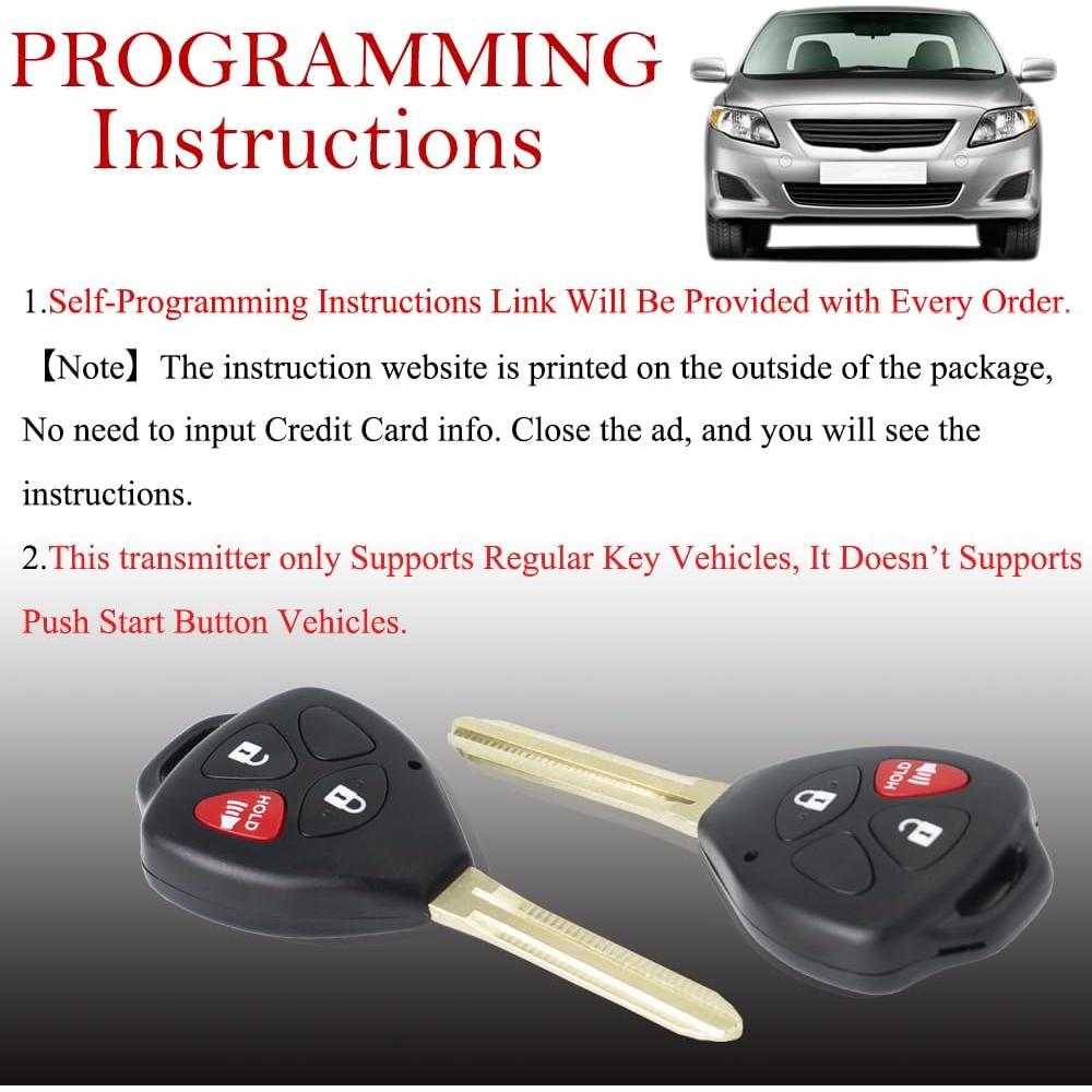 Llavero remoto MechanMagic para Toyota Rav4 2006-2011 y Scion XB 2008-2013, ID FCC HYQ12BBY, chip 4D67