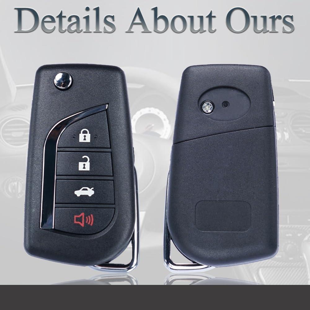 Llave de control remoto Toyota Camry Corolla 2018-2021 4 Botones