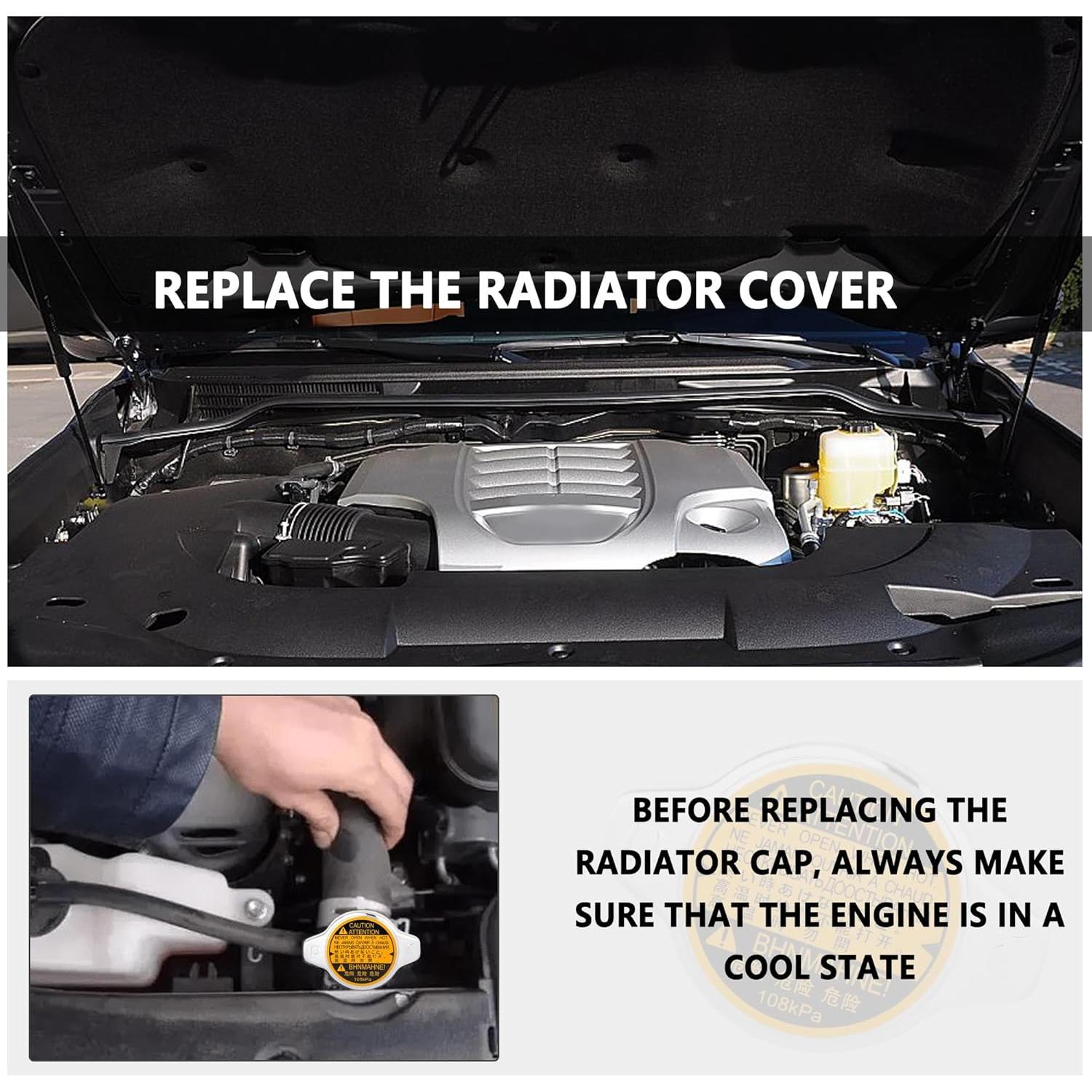 Tapa de Radiador IHOTDER para Lexus Toyota Scion - Acero Inoxidable