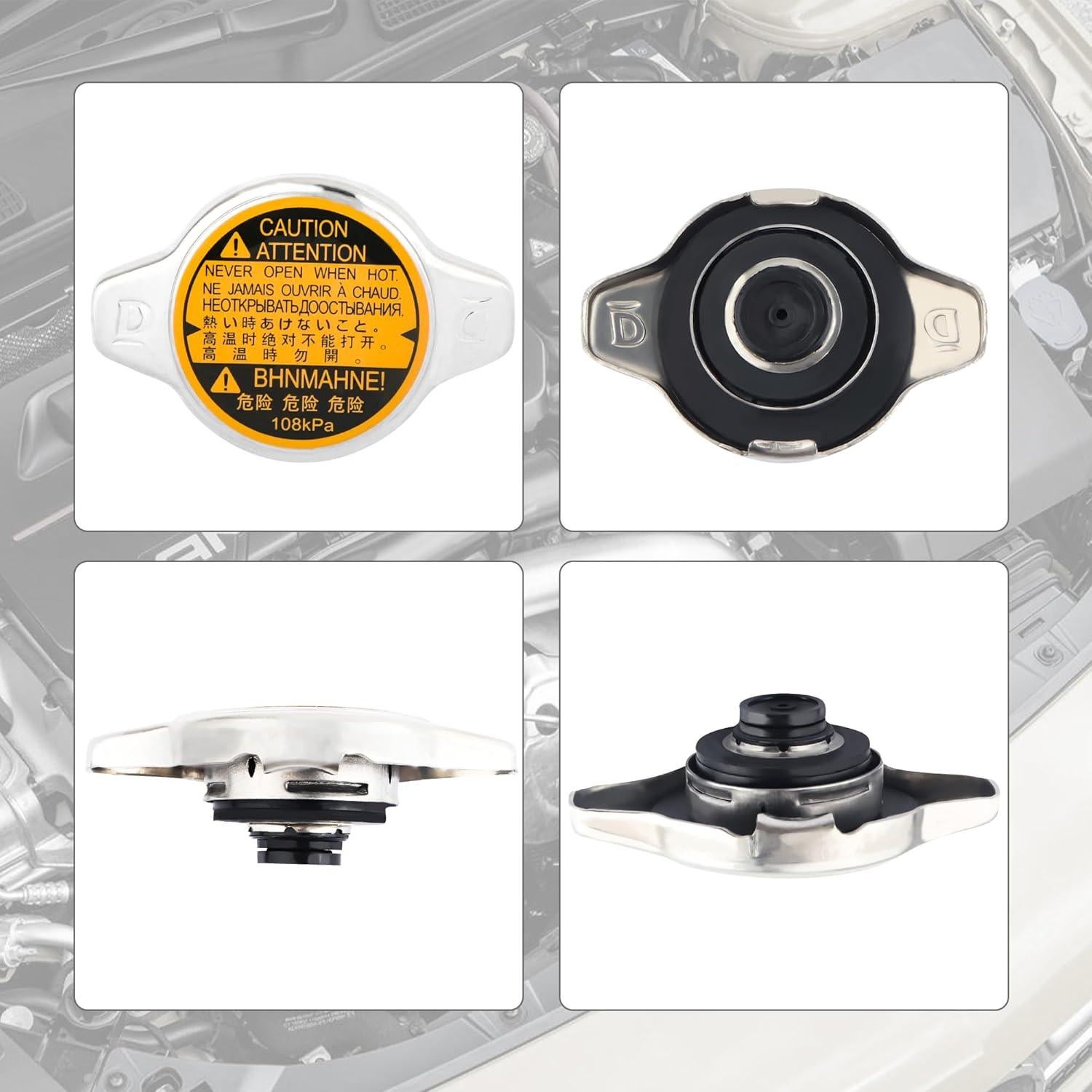 Tapa de Radiador IHOTDER para Lexus Toyota Scion - Acero Inoxidable