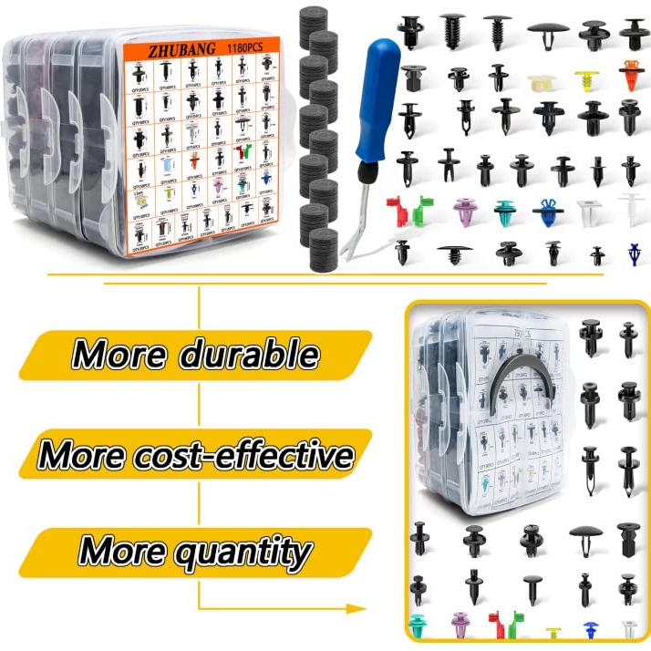 Kit de Clips de Retención 1281PCS ZHUBANG para Automóviles