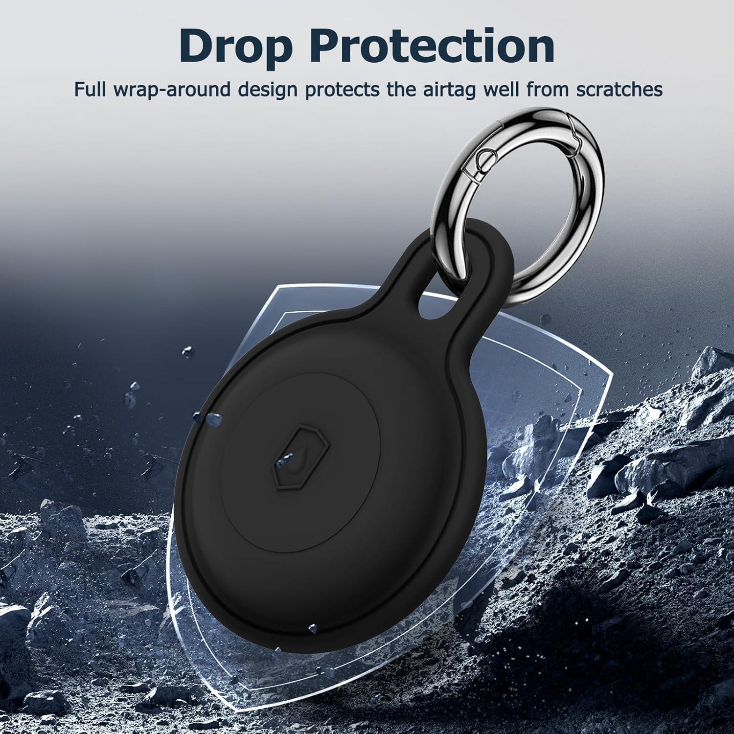 Paquete de 4 Soportes de Silicona Impermeable IPX8 para Airtag