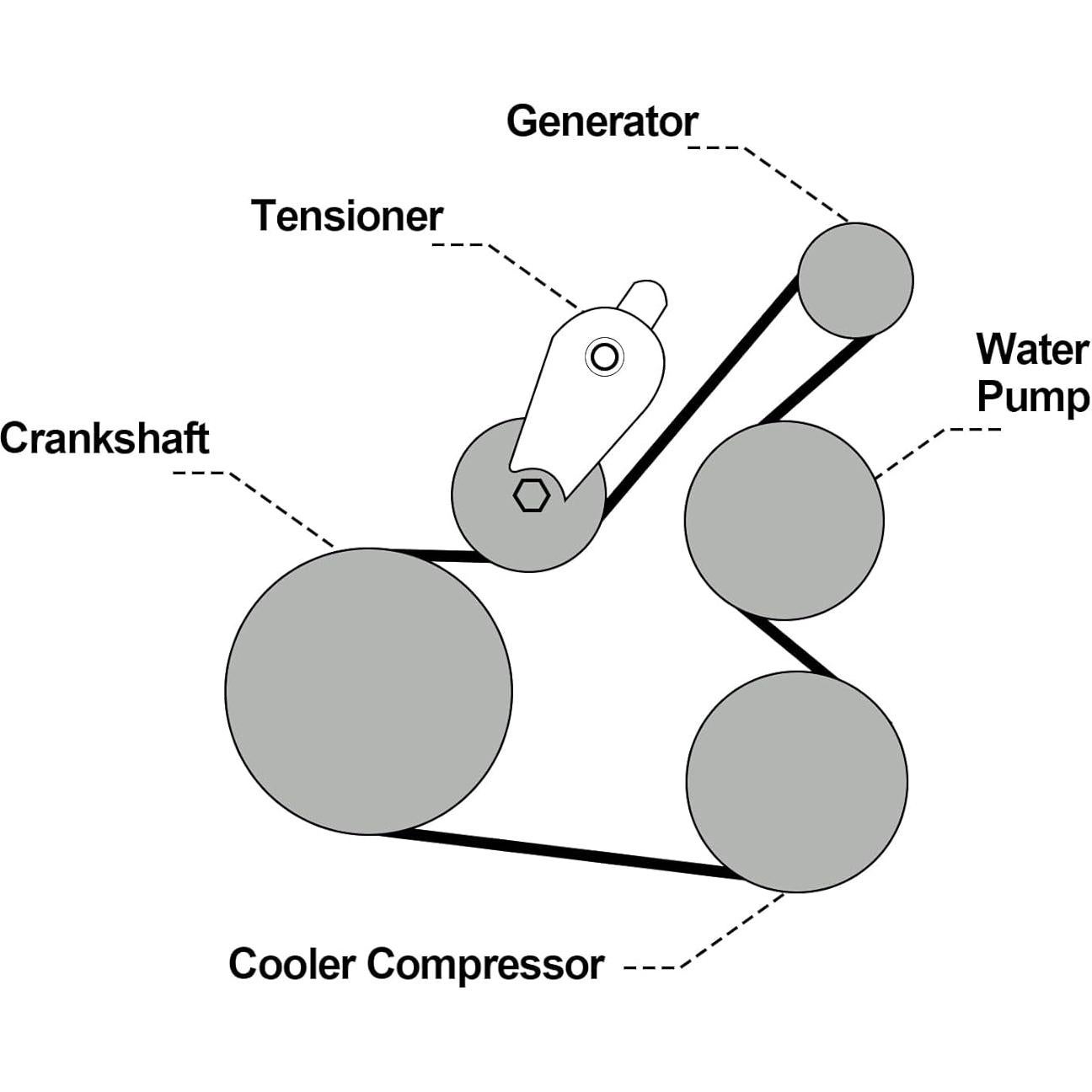 Kit de Correa Serpentina y Tensor ZyloPlinx para Toyota