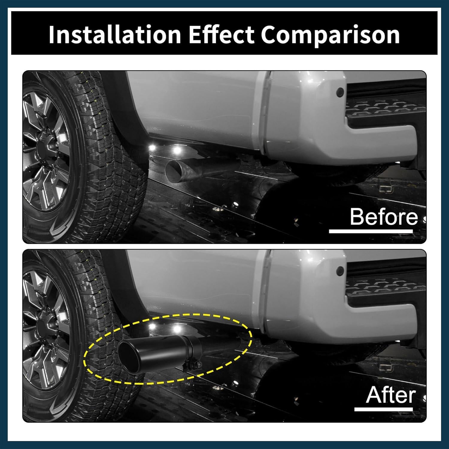Punta de Escape Acero Inoxidable Toyota Tacoma 2005-2023