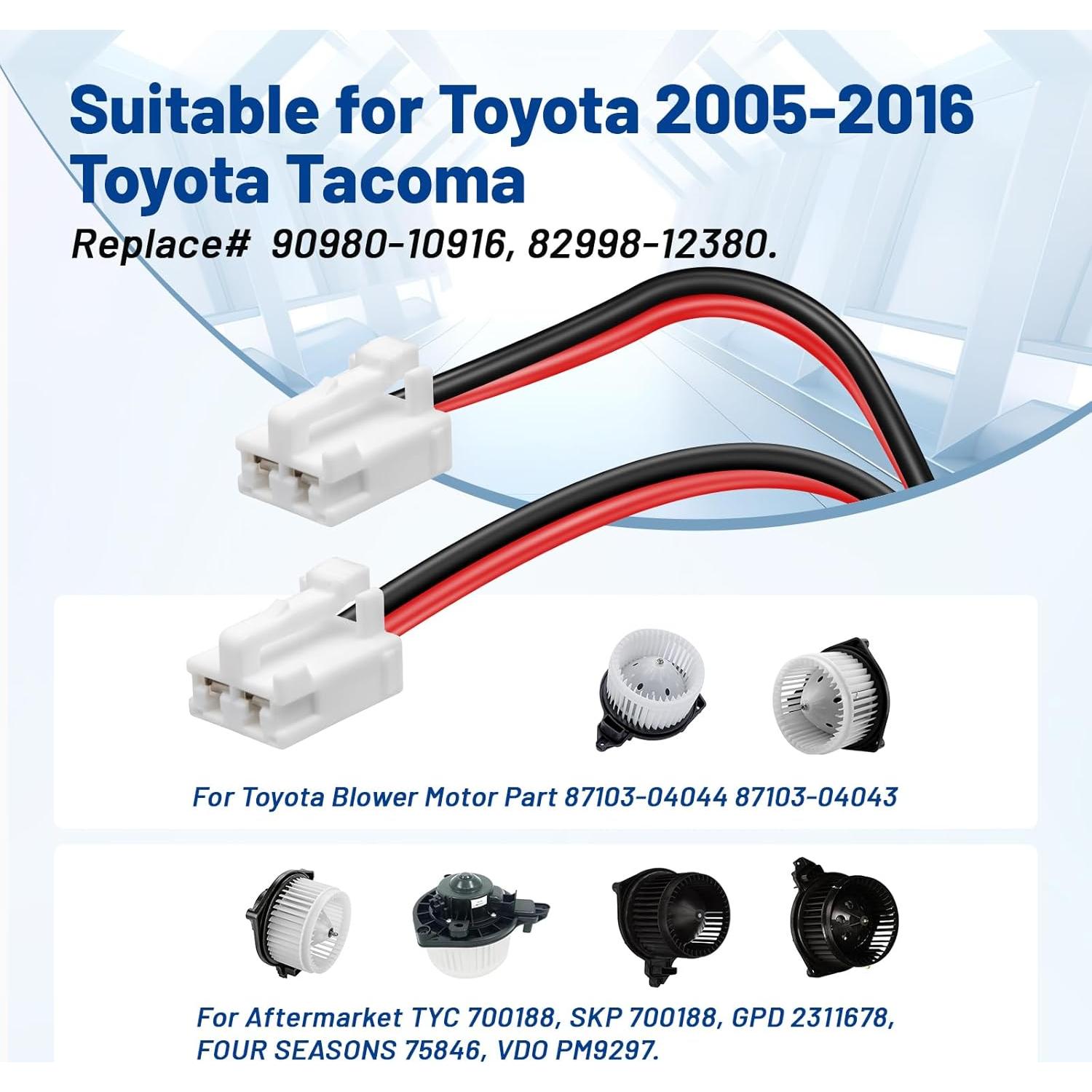 Conector de Motor de Soplador Anina para Toyota Tacoma 2005-2016