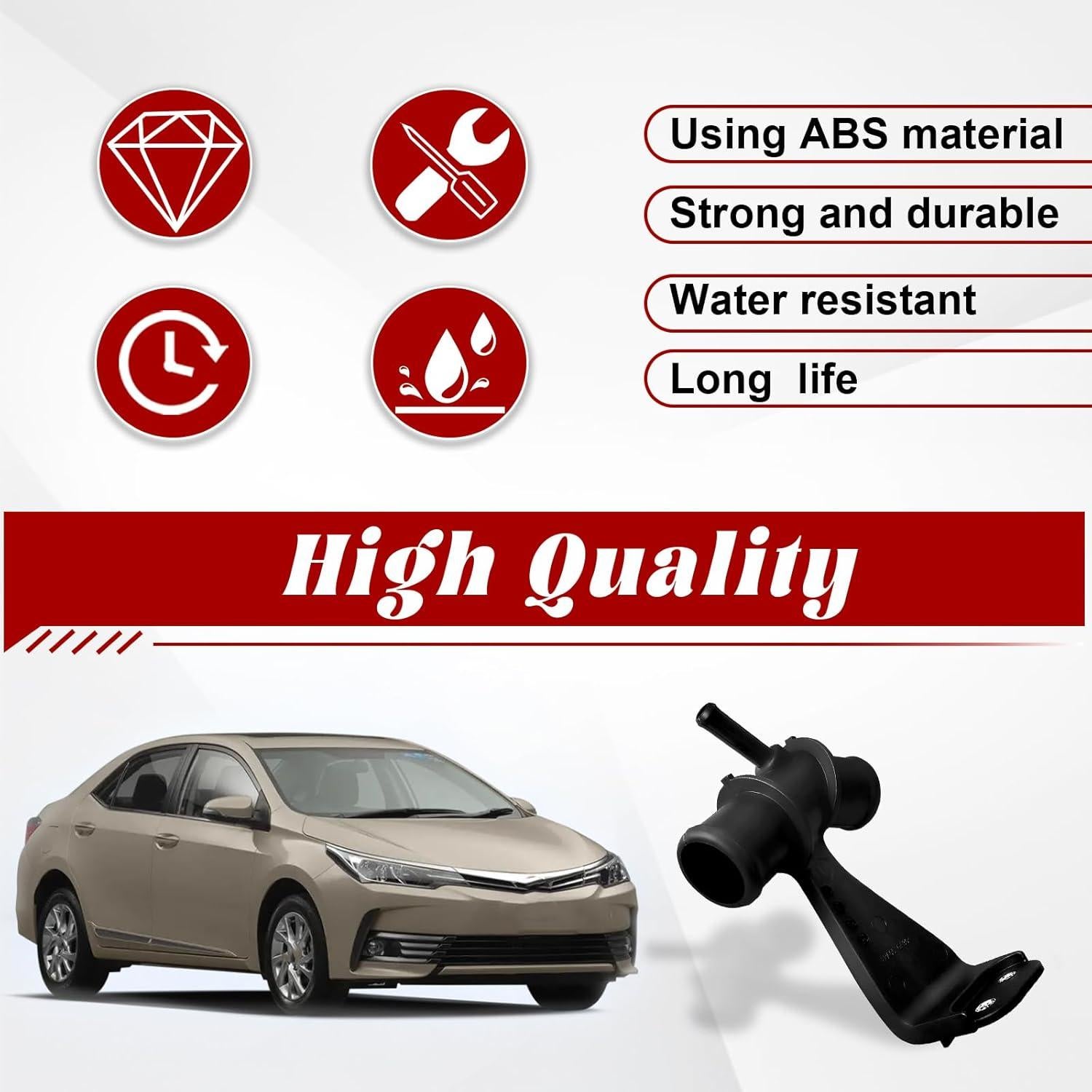 Conector de refrigerante Lunwag para Toyota Corolla 1.8L 2009-2014