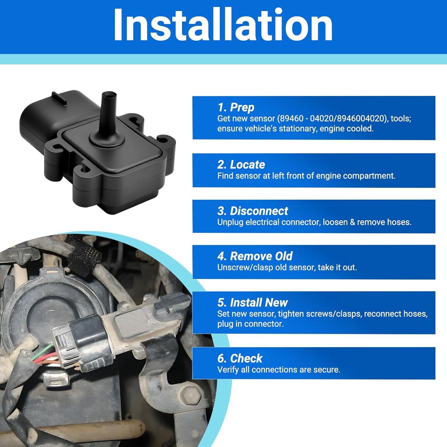 Sensor de Presión de Vapor de Combustible Automkt para Toyota Tacoma 2001