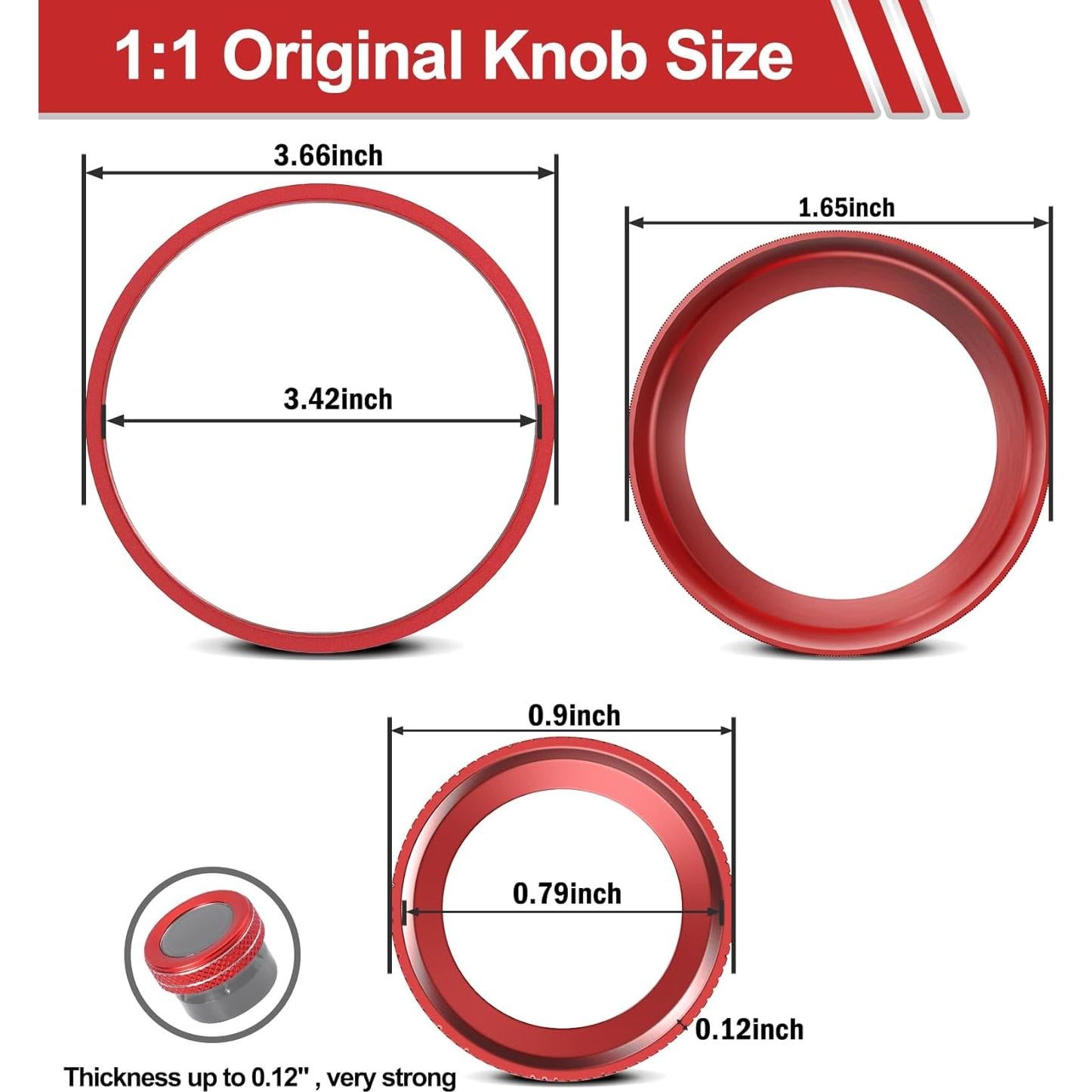 Accesorios de Interior Toyota Tacoma 2020-2023 10 PCS Rojo