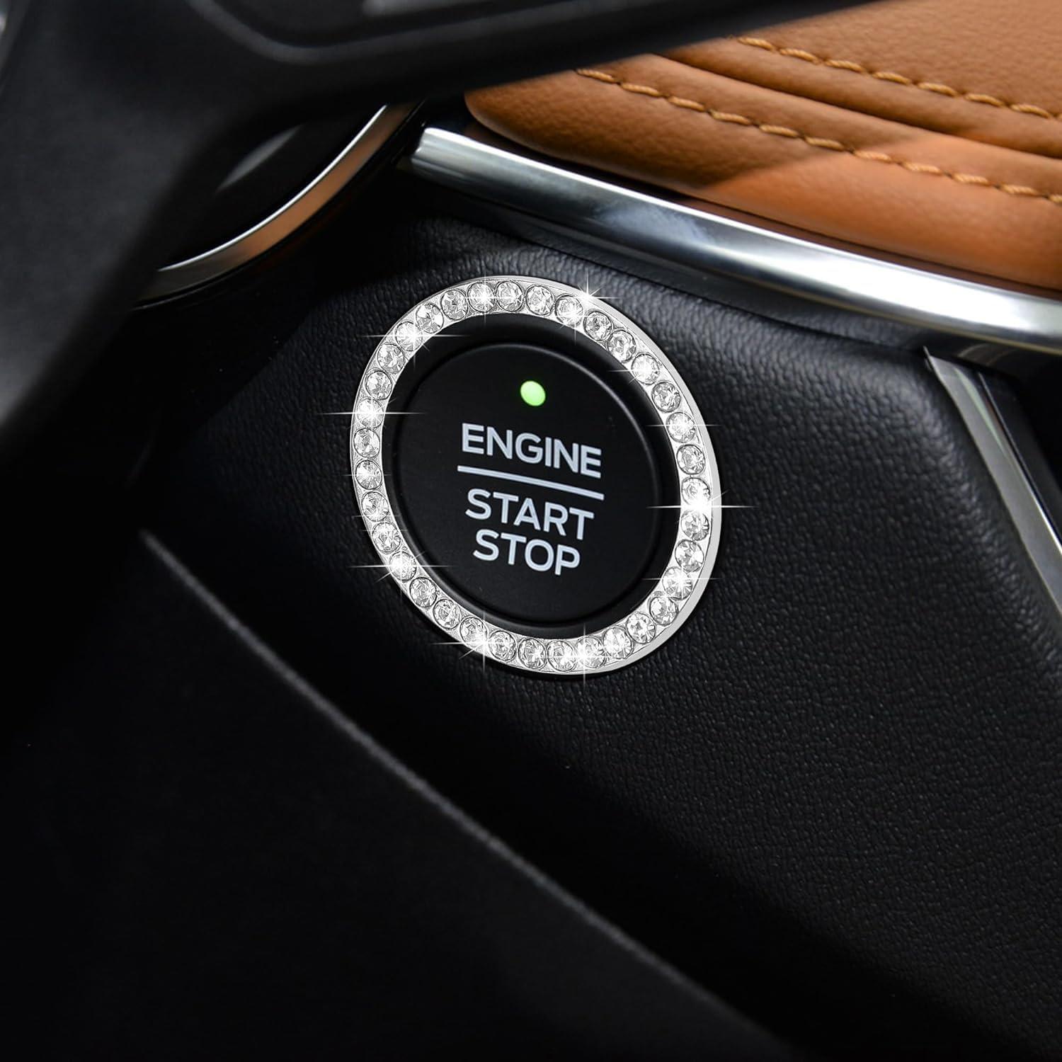 Cubierta de Botón de Inicio y Parada de Motor GUIILAN para Toyota