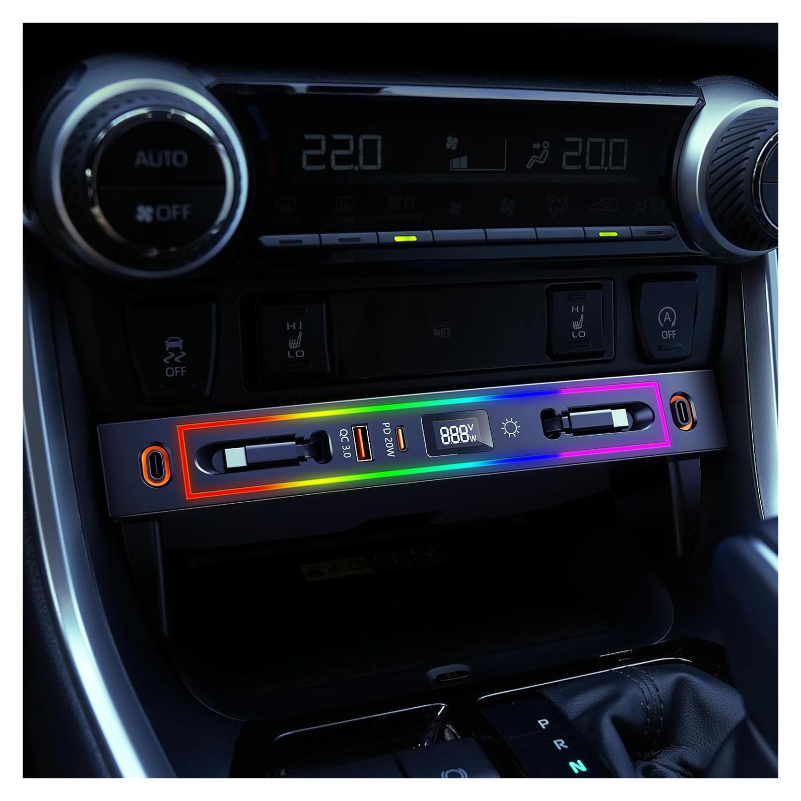 Cargador de Coche USB DICMKY para Toyota RAV4 2020-2025, 4 Puertos