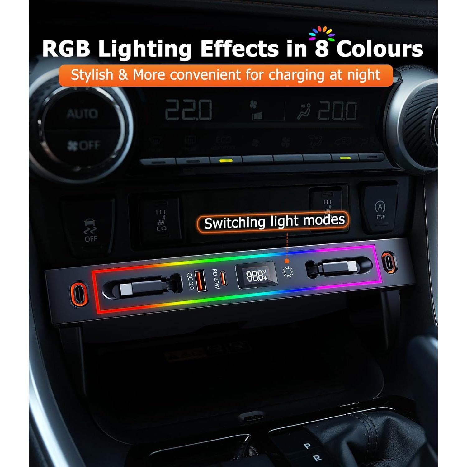 Cargador de Coche USB DICMKY para Toyota RAV4 2020-2025, 4 Puertos