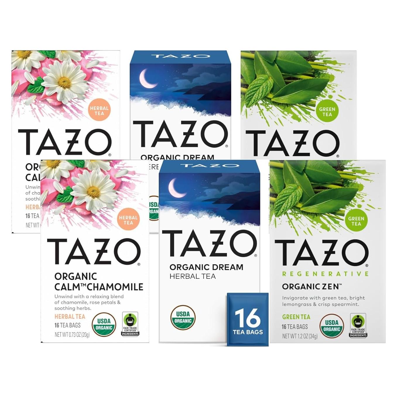 Té Orgánico Regenerativo TAZO - Calmante Manzanilla y Zen 16 CT