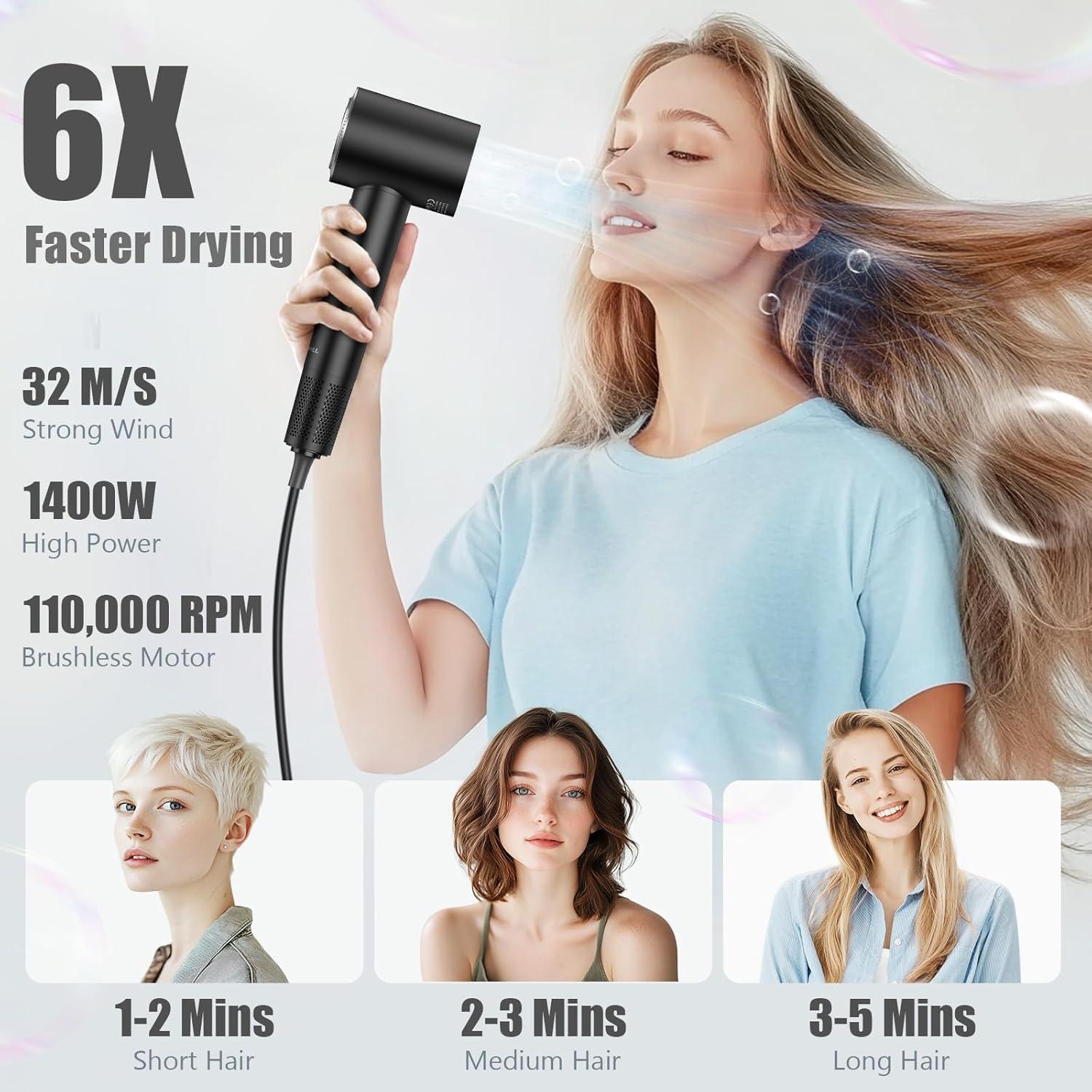 Secador de Pelo Slopehill MY30 110,000 RPM Control Temperatura