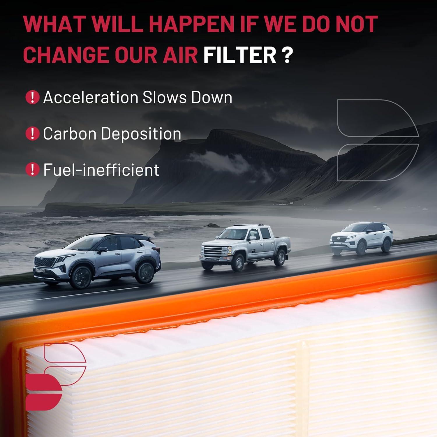 Filtro de Aire del Motor BDFHYK CA10755 Compatible Toyota/Lexus