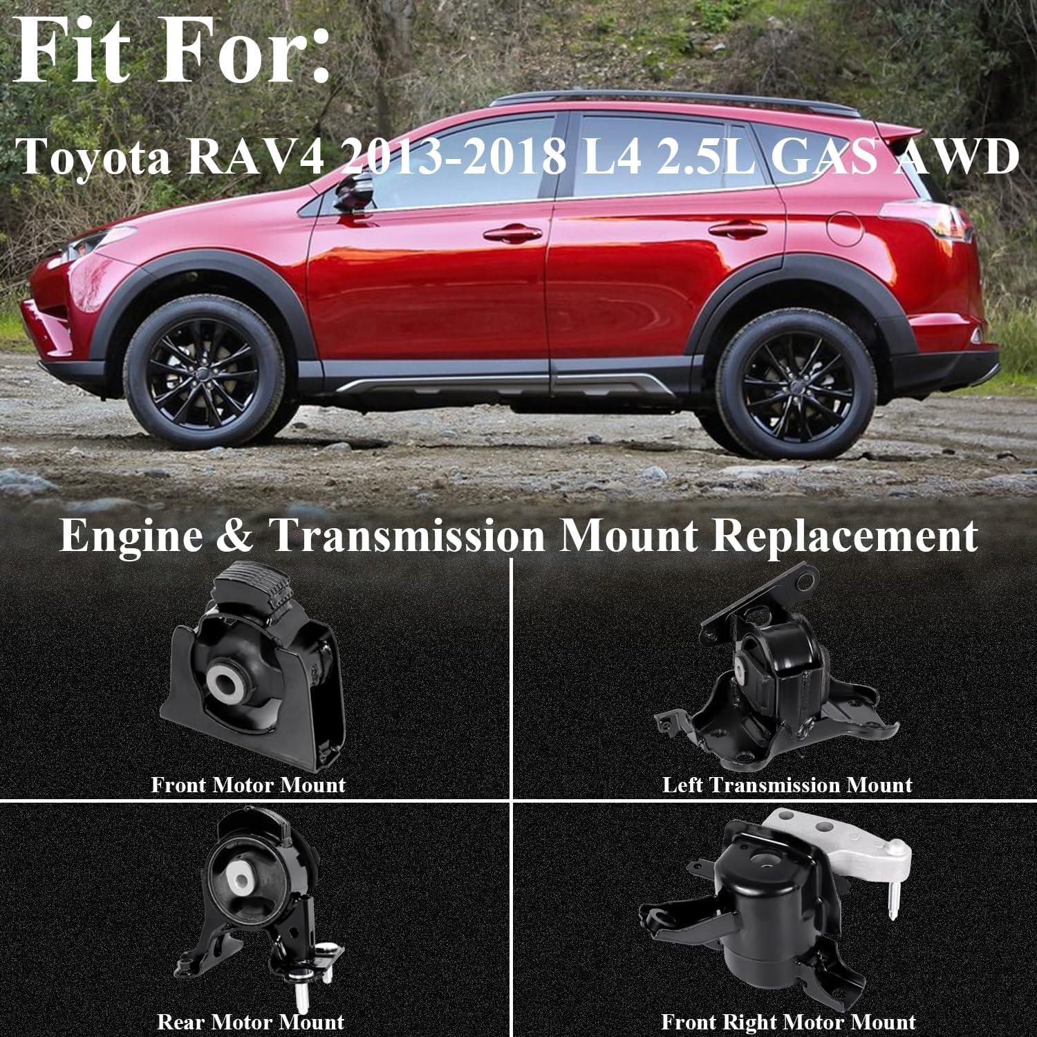 Juego de Soportes de Motor y Transmisión Quivimoro para Toyota RAV4 2013-2018