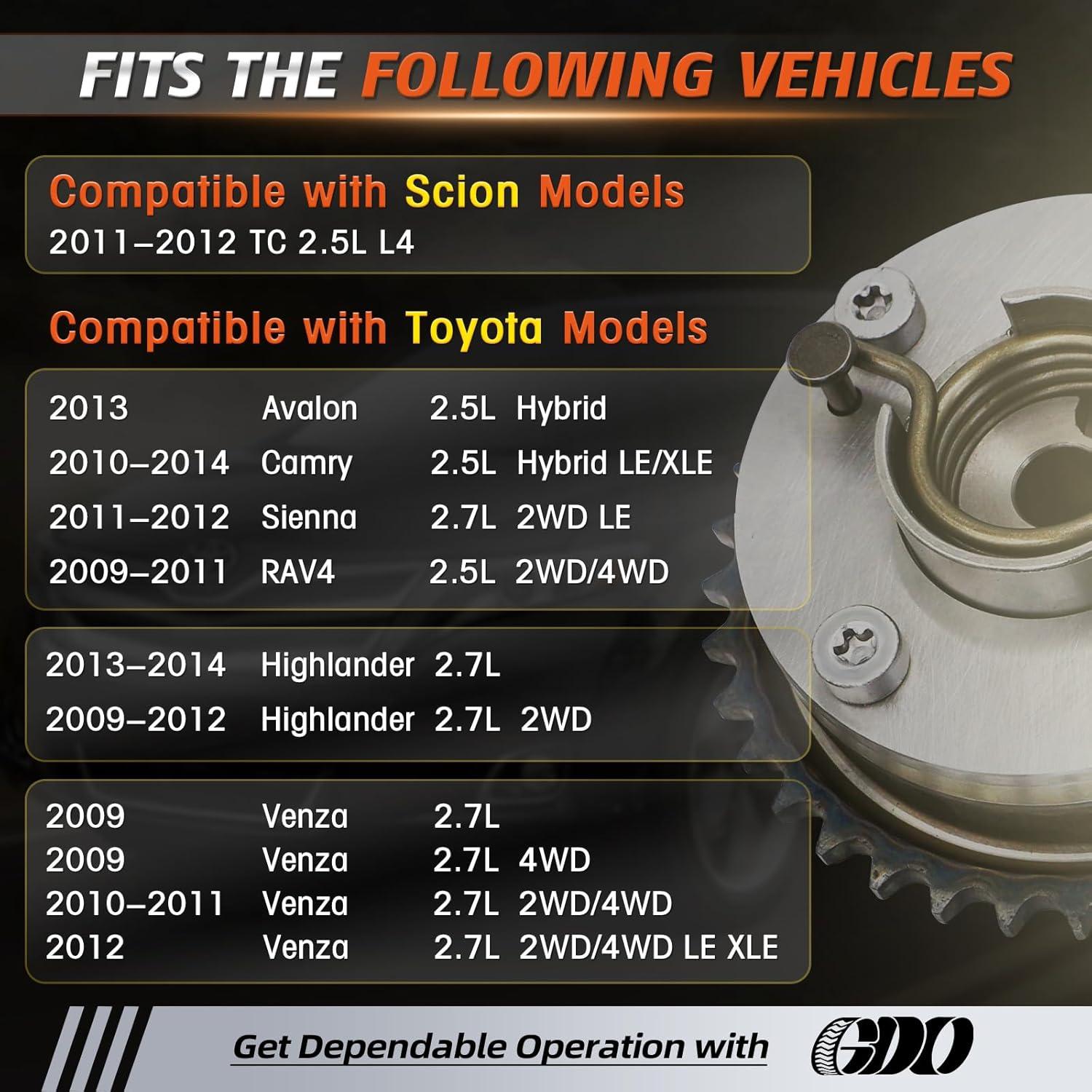 Kit de cadena de distribución GDO 2.5L con engranaje VVT