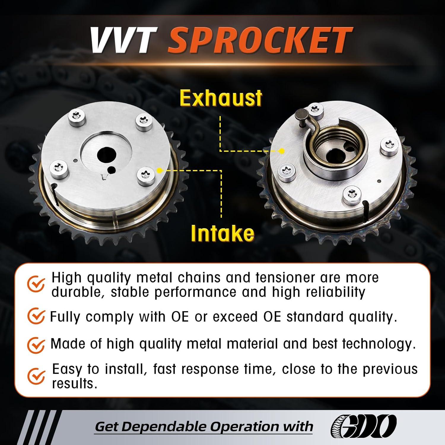 Kit de cadena de distribución GDO 2.5L con engranaje VVT