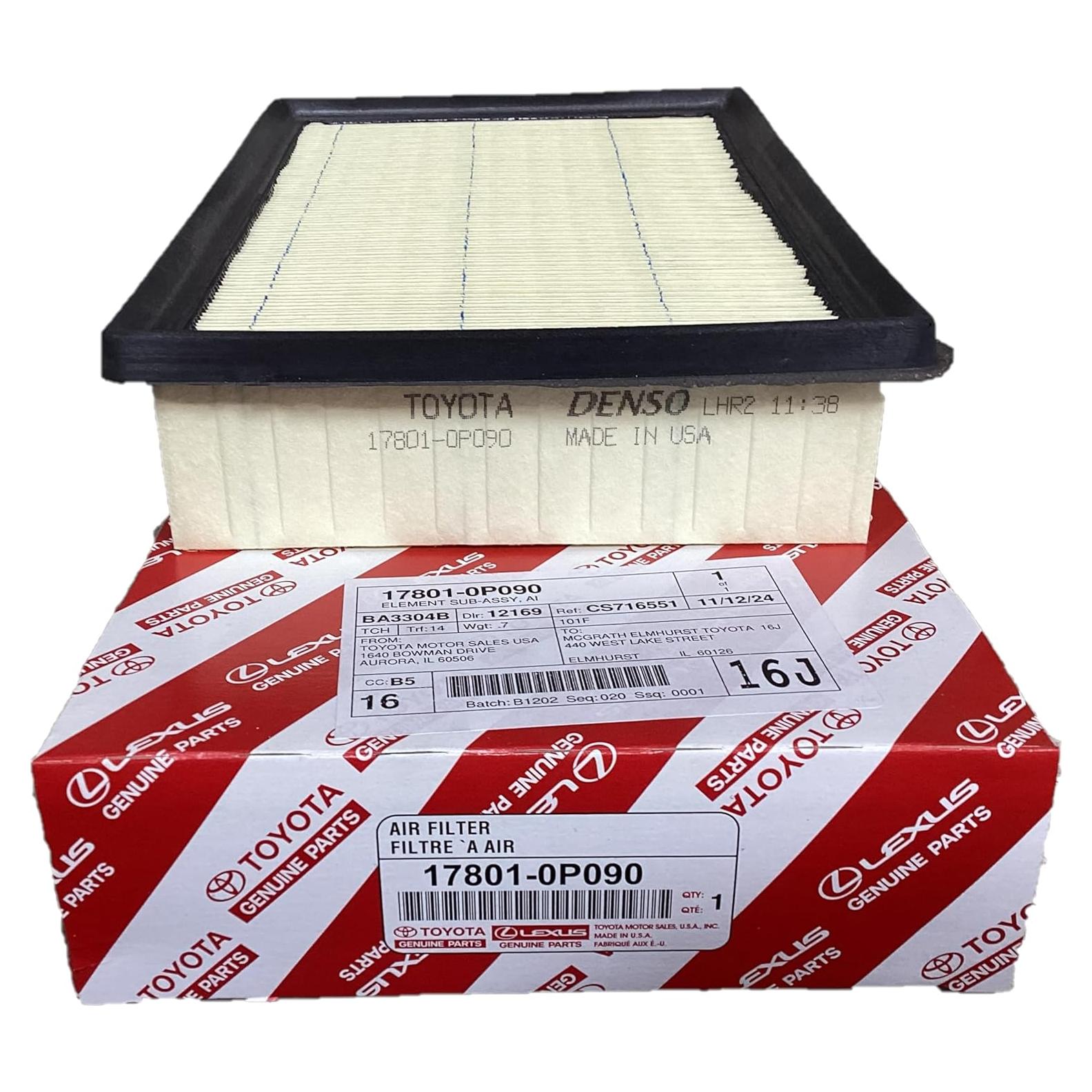 Filtro de Aire del Motor Toyota OEM 17801-0P090 - 311g