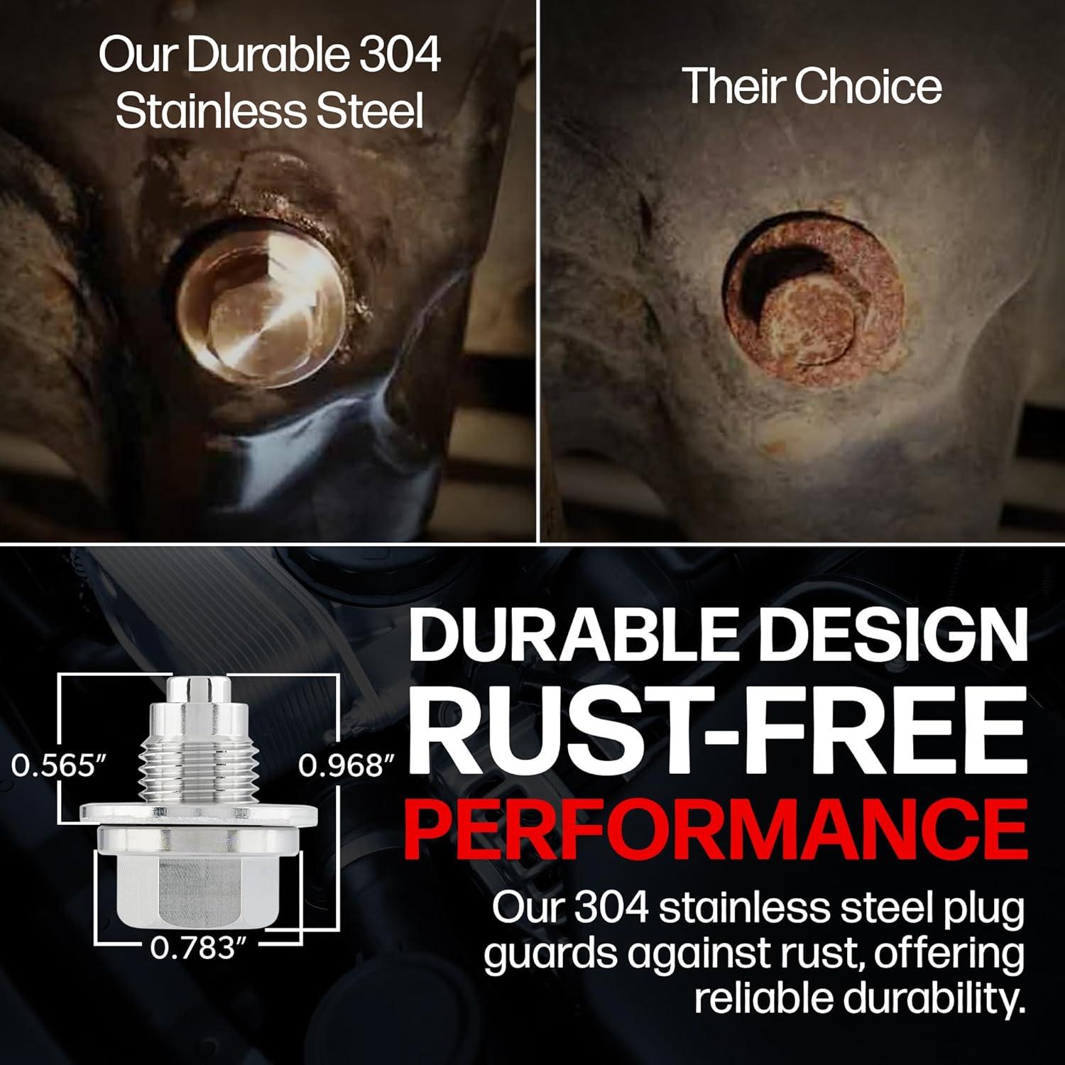 Tapón de Drenaje Magnético Votex M12 X 1.25 para Infiniti, Lexus, Nissan, Toyota - Acero Inoxidable