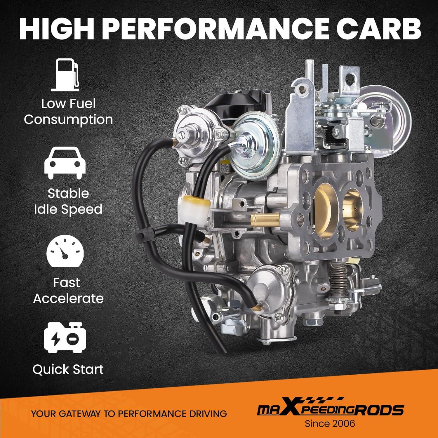 Carburador maXpeedingrods TOY-505 2 Barriles 2.4L para Toyota Pickup 1981-1986