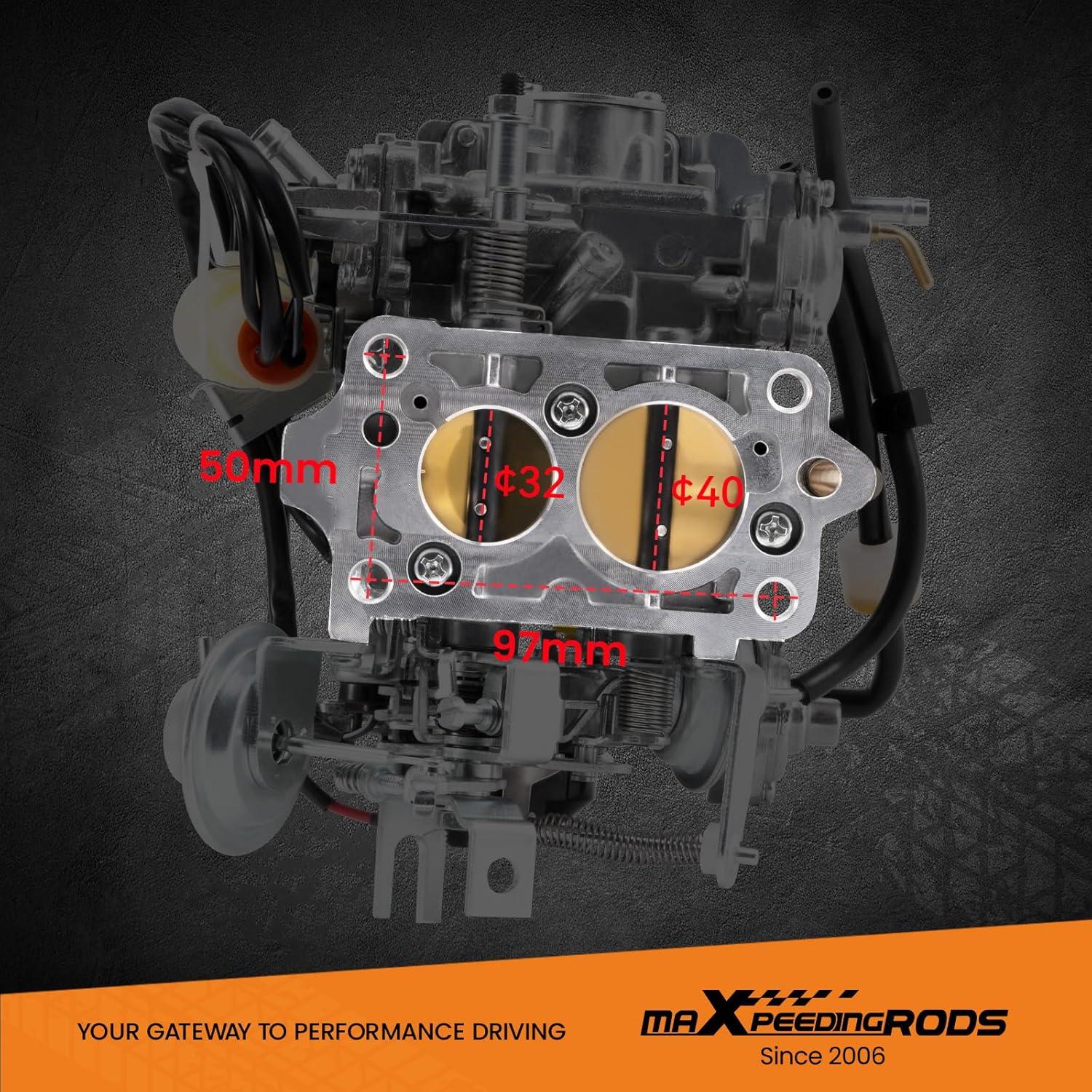 Carburador maXpeedingrods TOY-505 2 Barriles 2.4L para Toyota Pickup 1981-1986