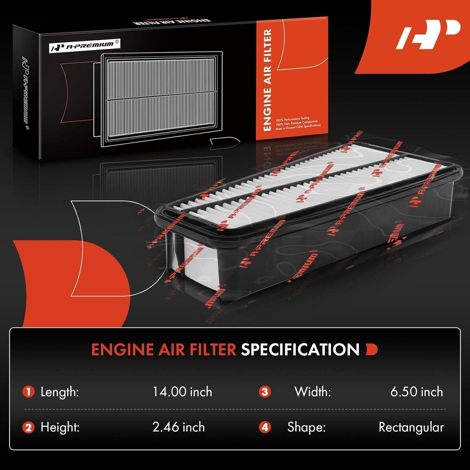 Filtro de Aire A-Premium para Toyota Tacoma, Tundra, 4Runner V6