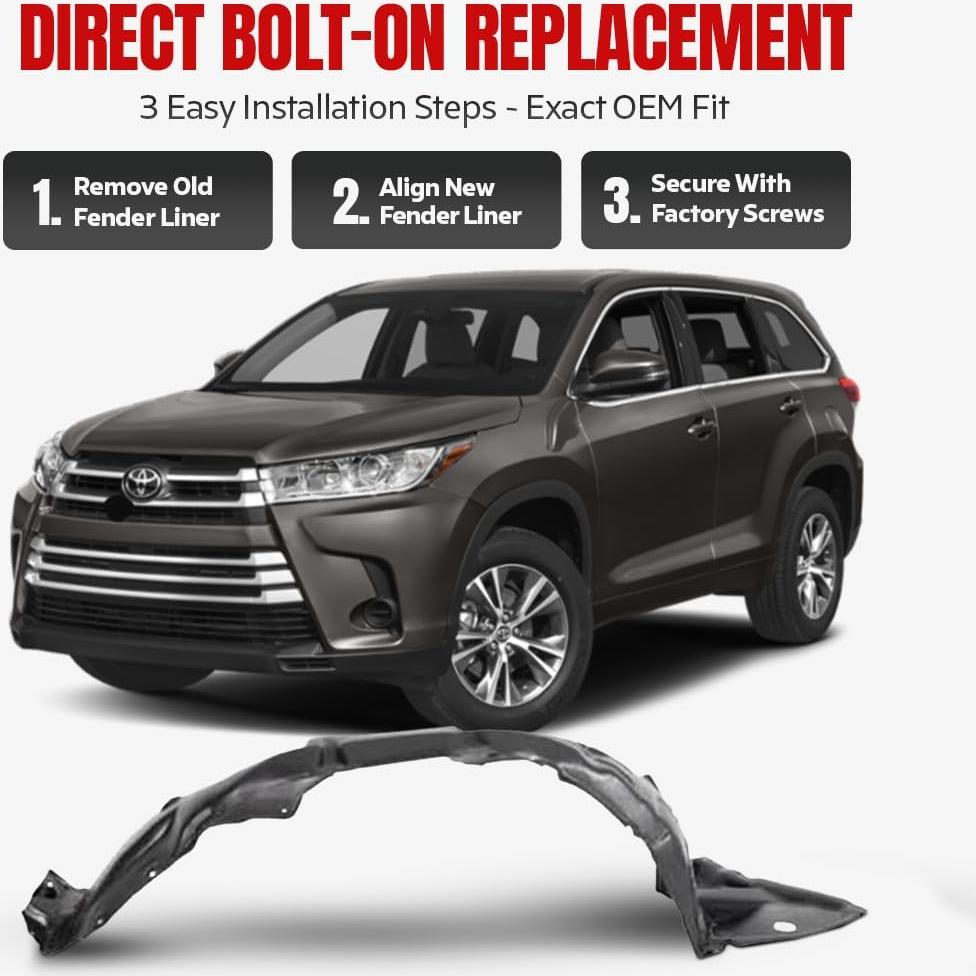 Guardabarros Lateral Derecho Fitrite para Toyota Highlander 2014-2019