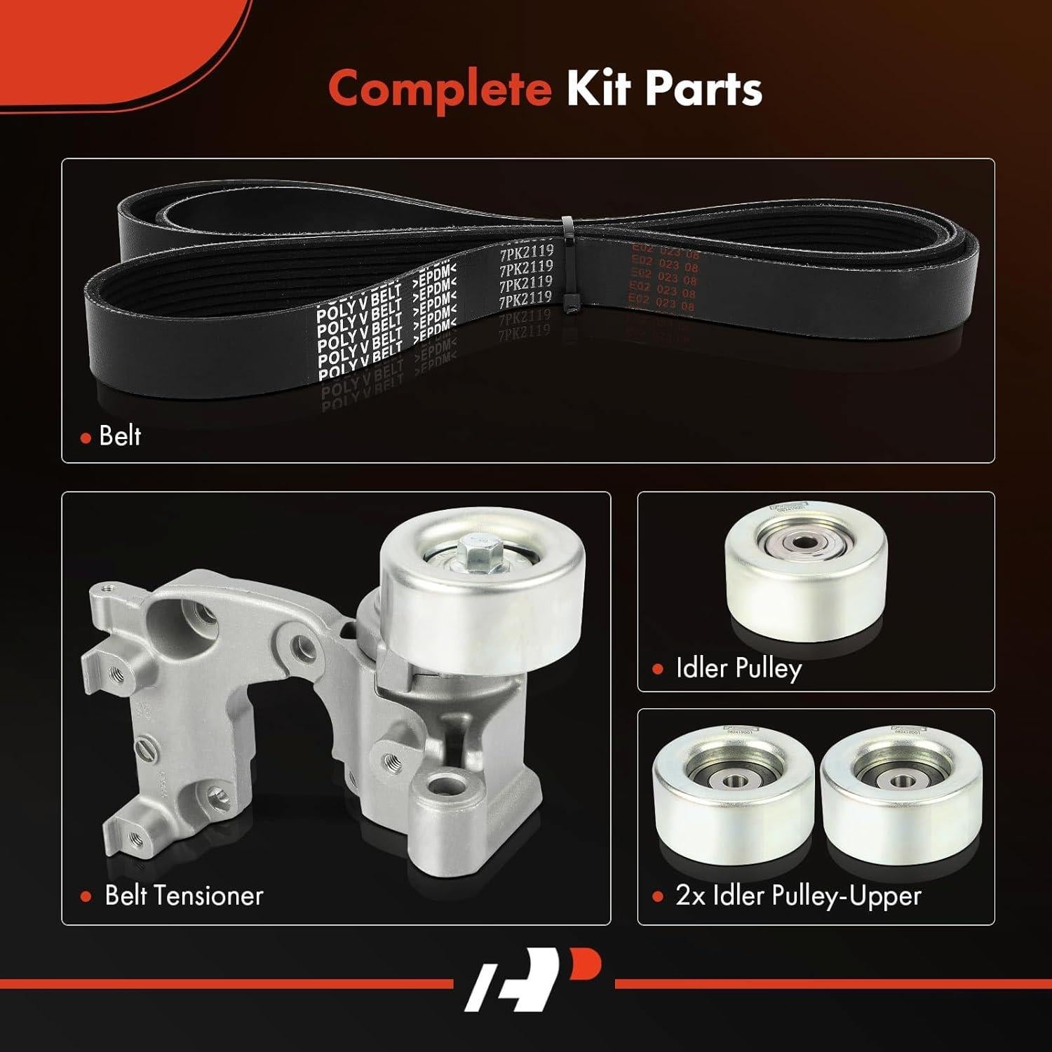 Kit de transmisión de correa serpentina A-Premium para Toyota