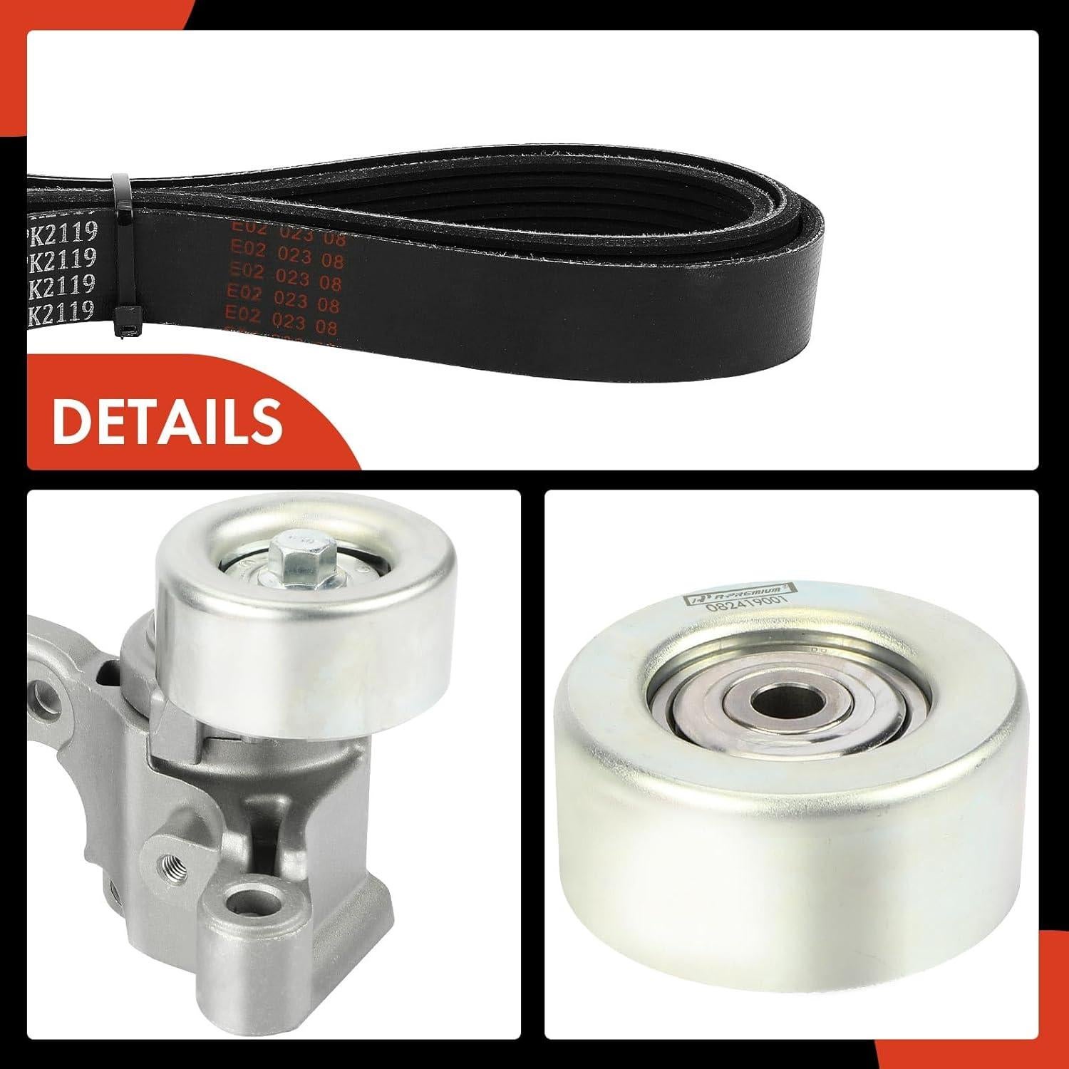 Kit de transmisión de correa serpentina A-Premium para Toyota