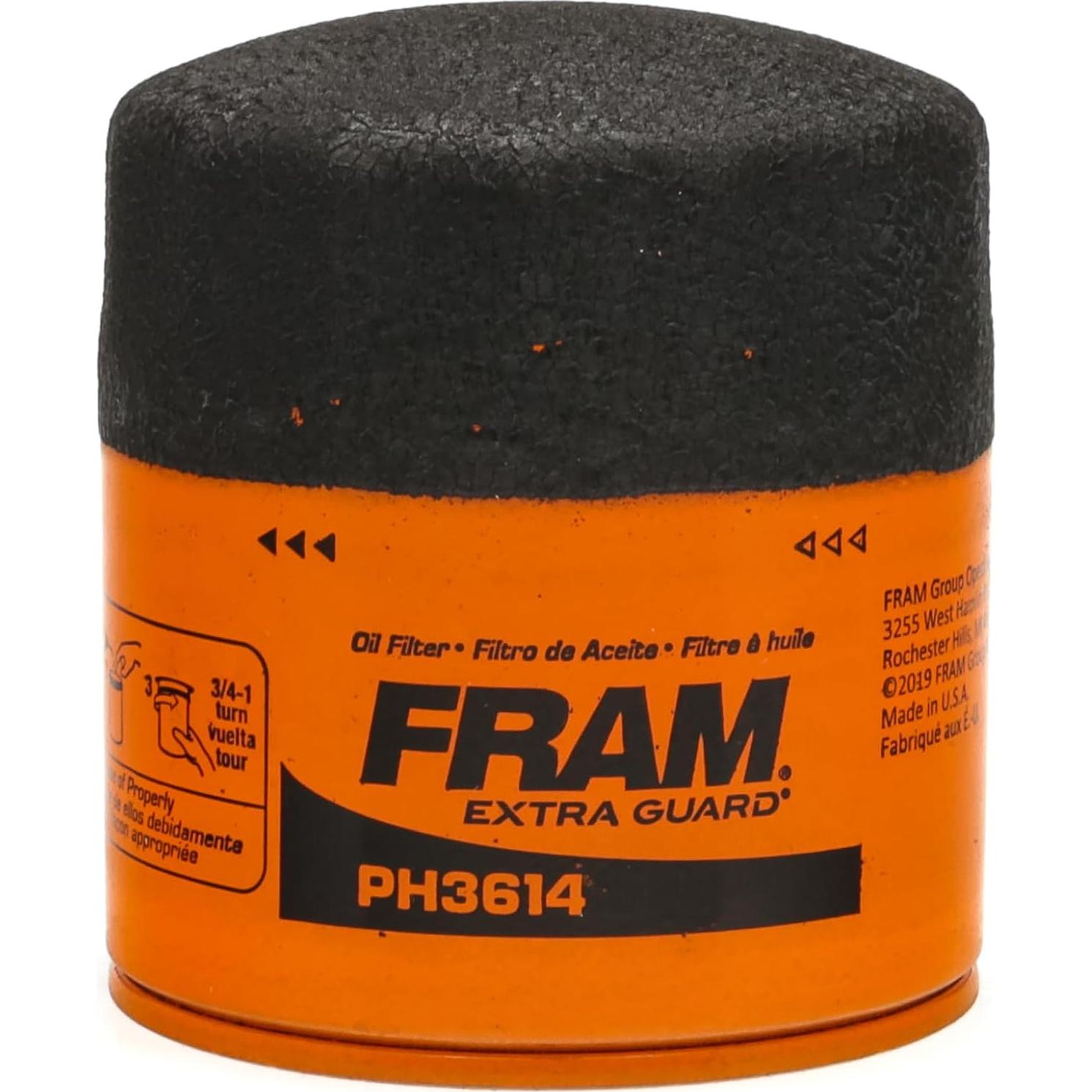 Filtro de aceite FRAM Extra Guard PH3614 para motor 16,093 km